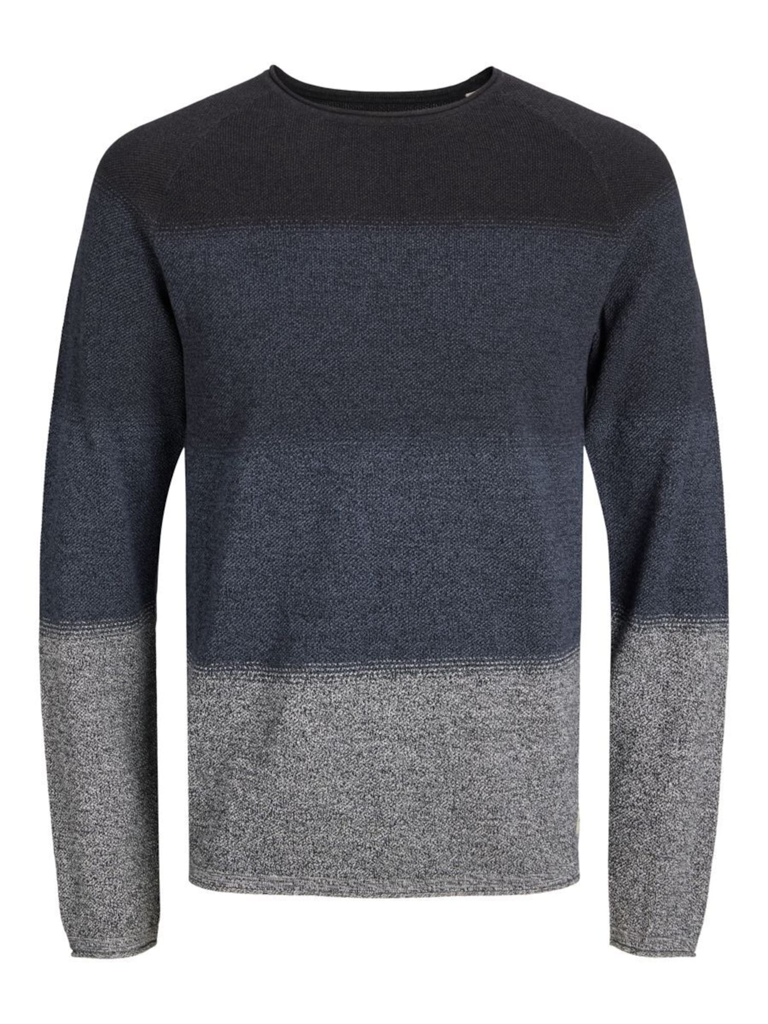 JACK & JONES Pulover  svetlo siva / temno siva / pegasto siva