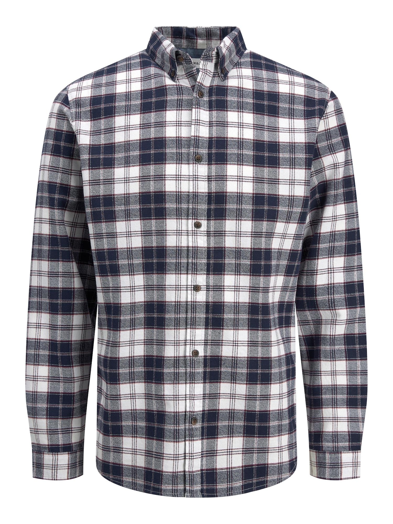 JACK & JONES Srajca 'Barret'  mornarska / vinsko rdeča / bela