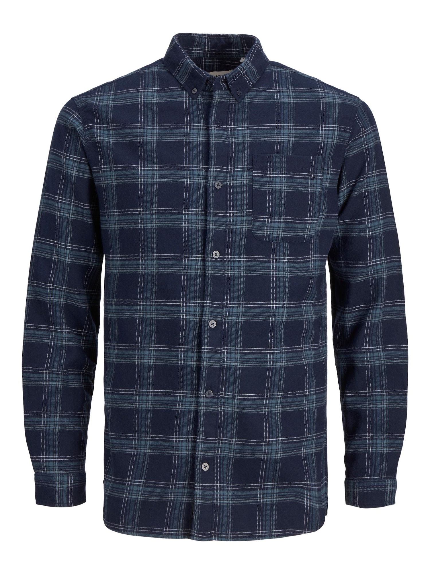 JACK & JONES Srajca  mornarska / golobje modra / bela