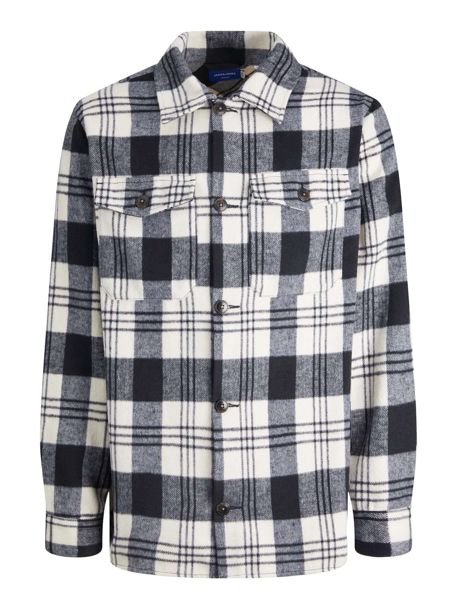 JACK & JONES Srajca  nočno modra / bela