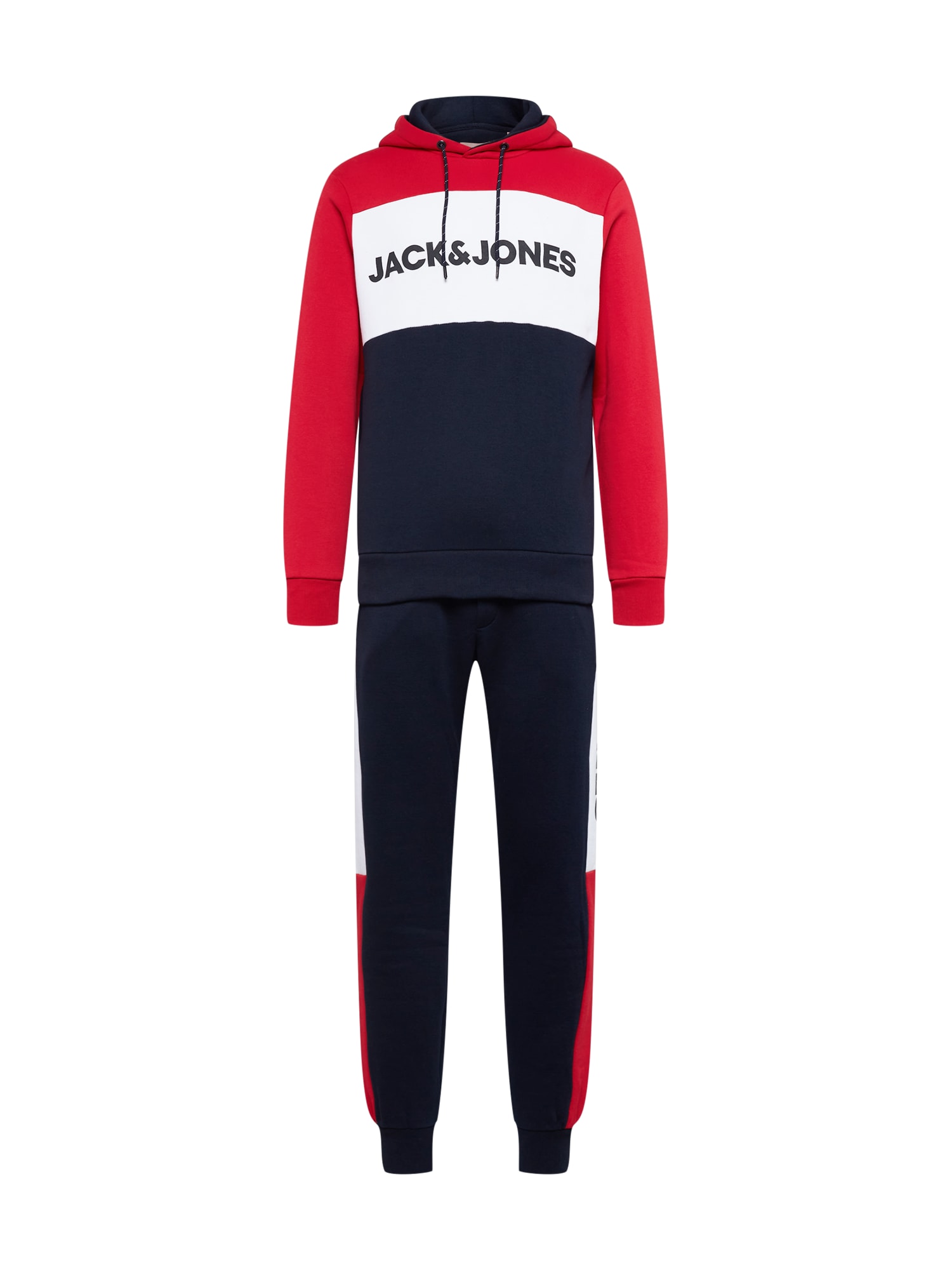 JACK & JONES Trenirka za tek  temno modra / rdeča / bela