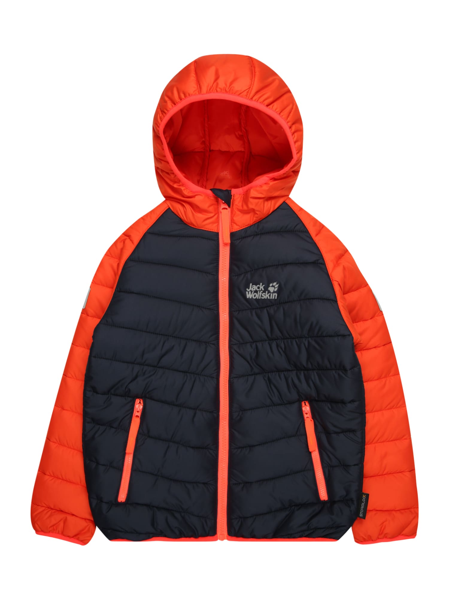 JACK WOLFSKIN Prehodna jakna 'Zenon'  mornarska / siva / oranžno rdeča