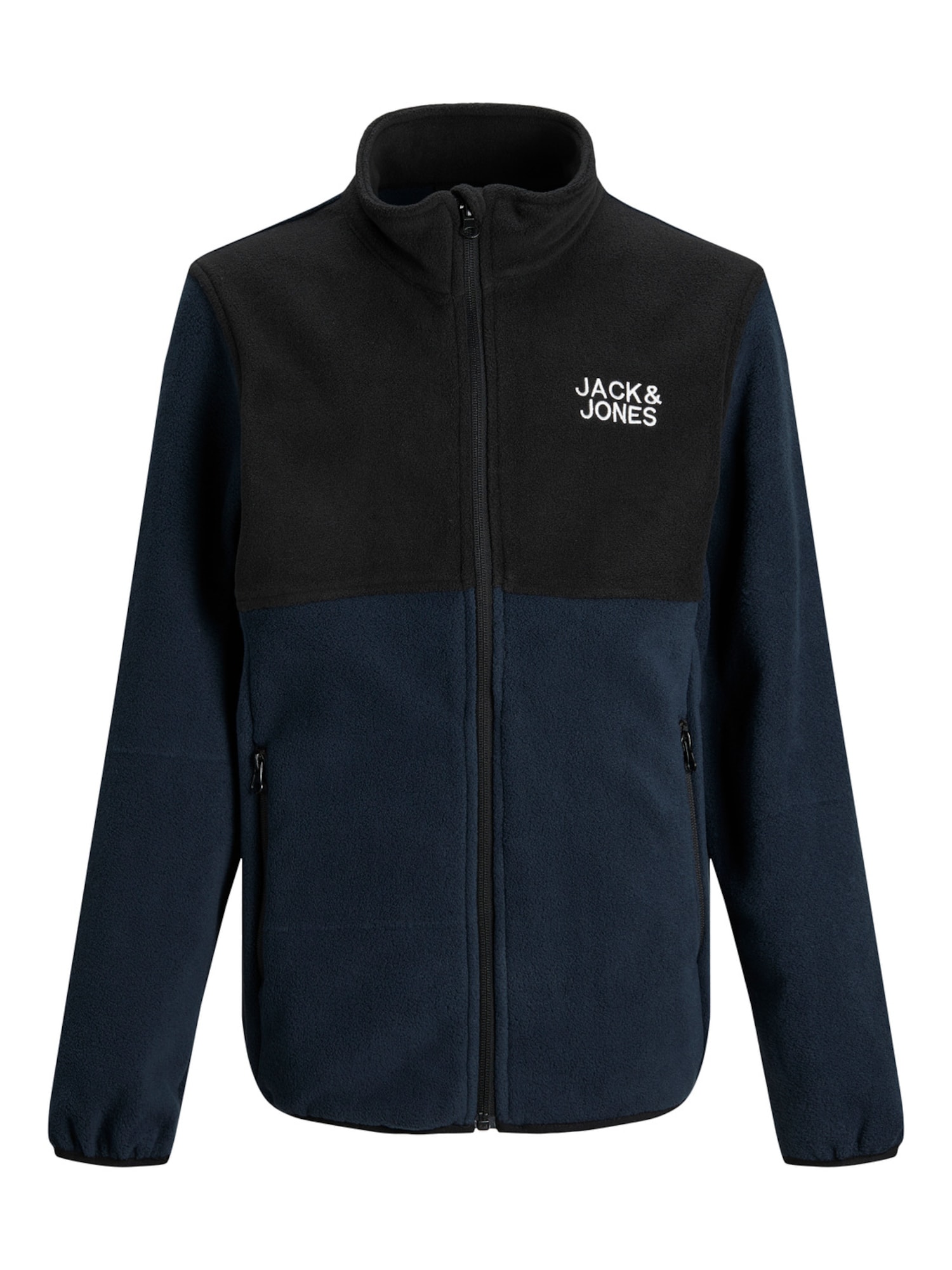 Jack & Jones Junior Jopa iz flisa 'Hyper'  nočno modra / črna / bela