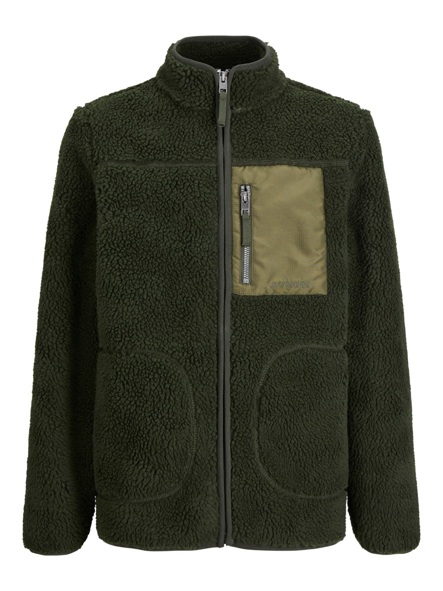 Jack & Jones Junior Jopa iz flisa 'Park'  oliva / temno zelena