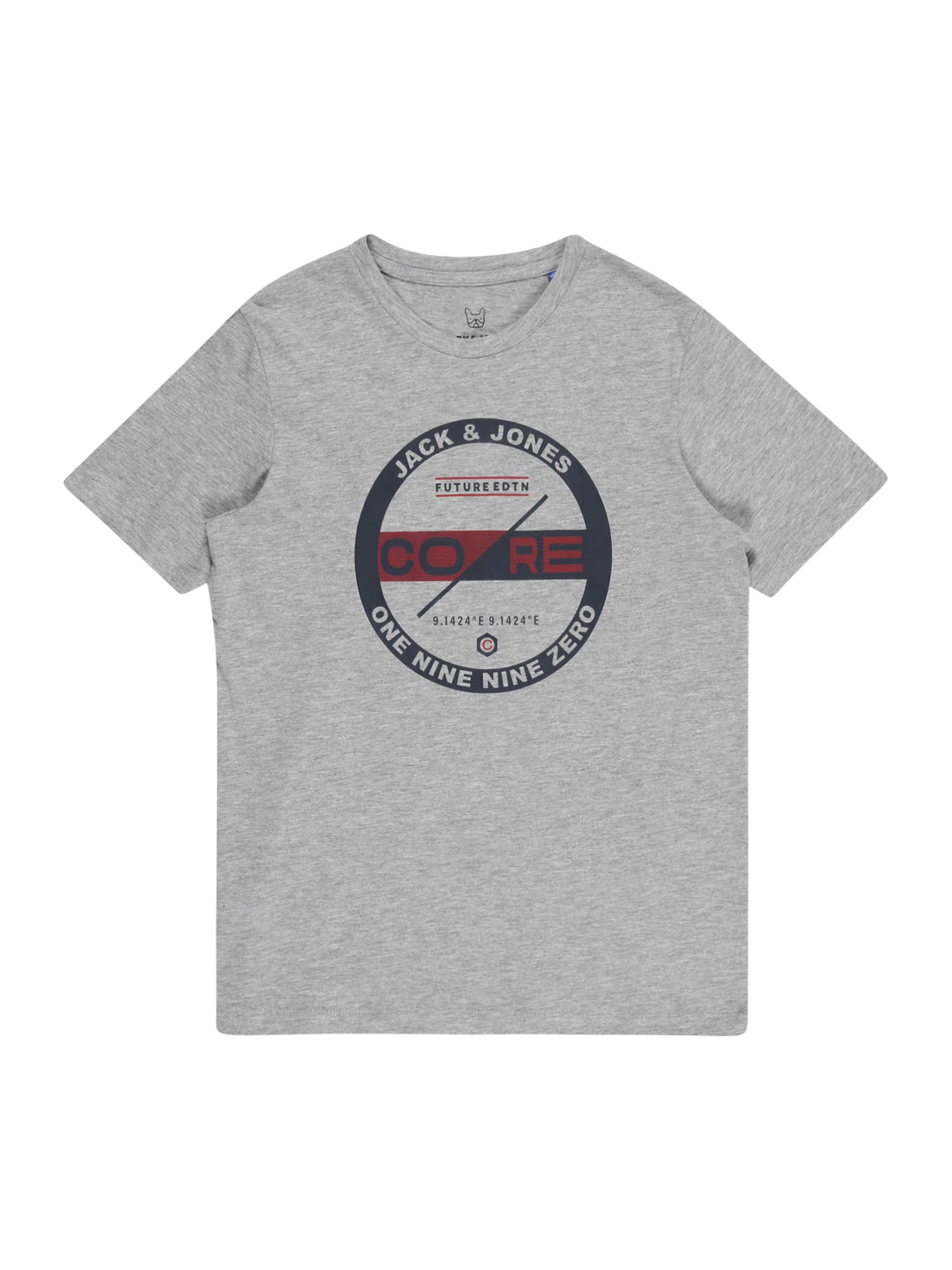 Jack & Jones Junior Majica 'BOOSTER'  mornarska / svetlo siva / rdeča
