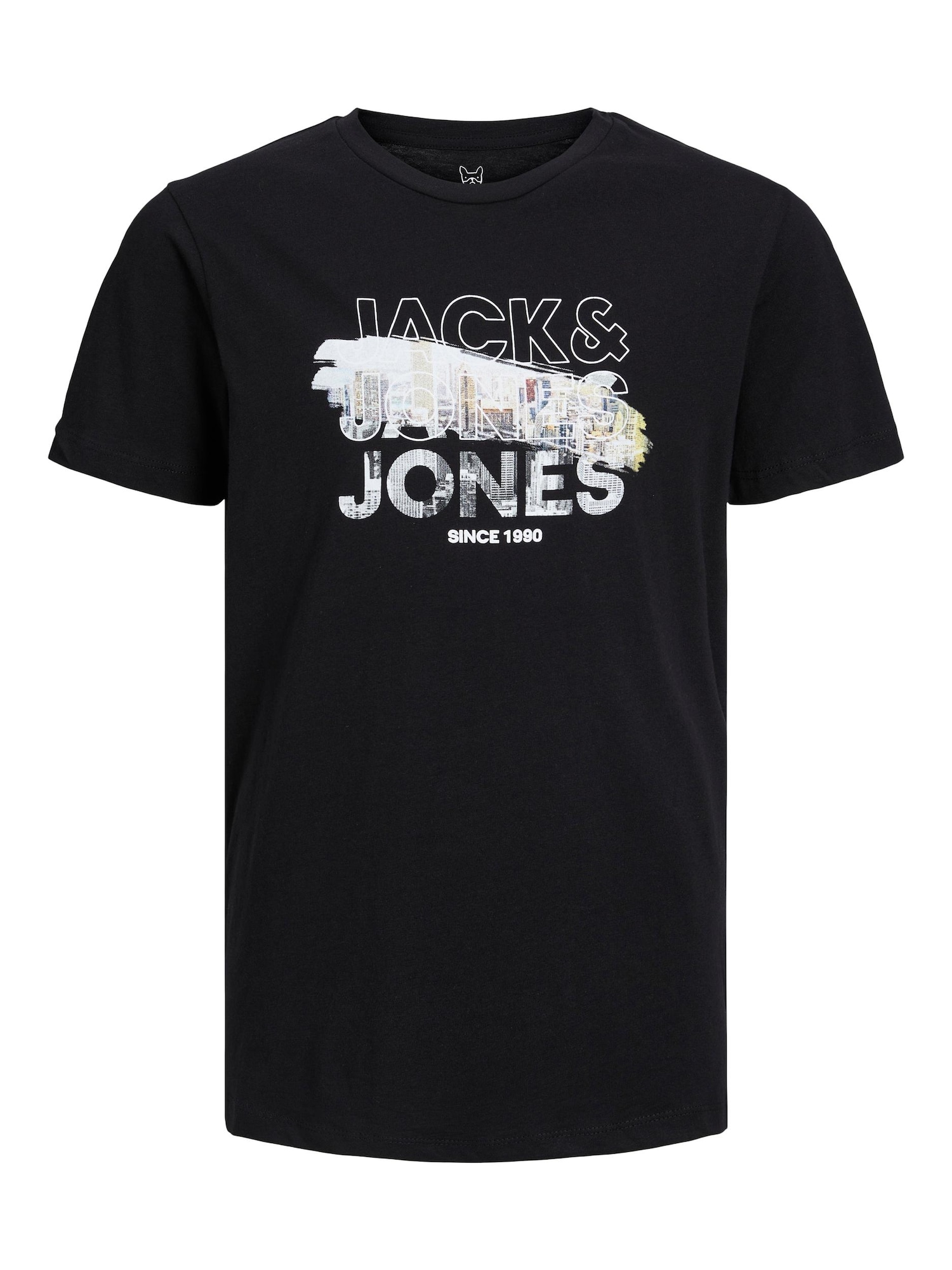 Jack & Jones Junior Majica 'Booster'  siva / oranžna / črna / bela