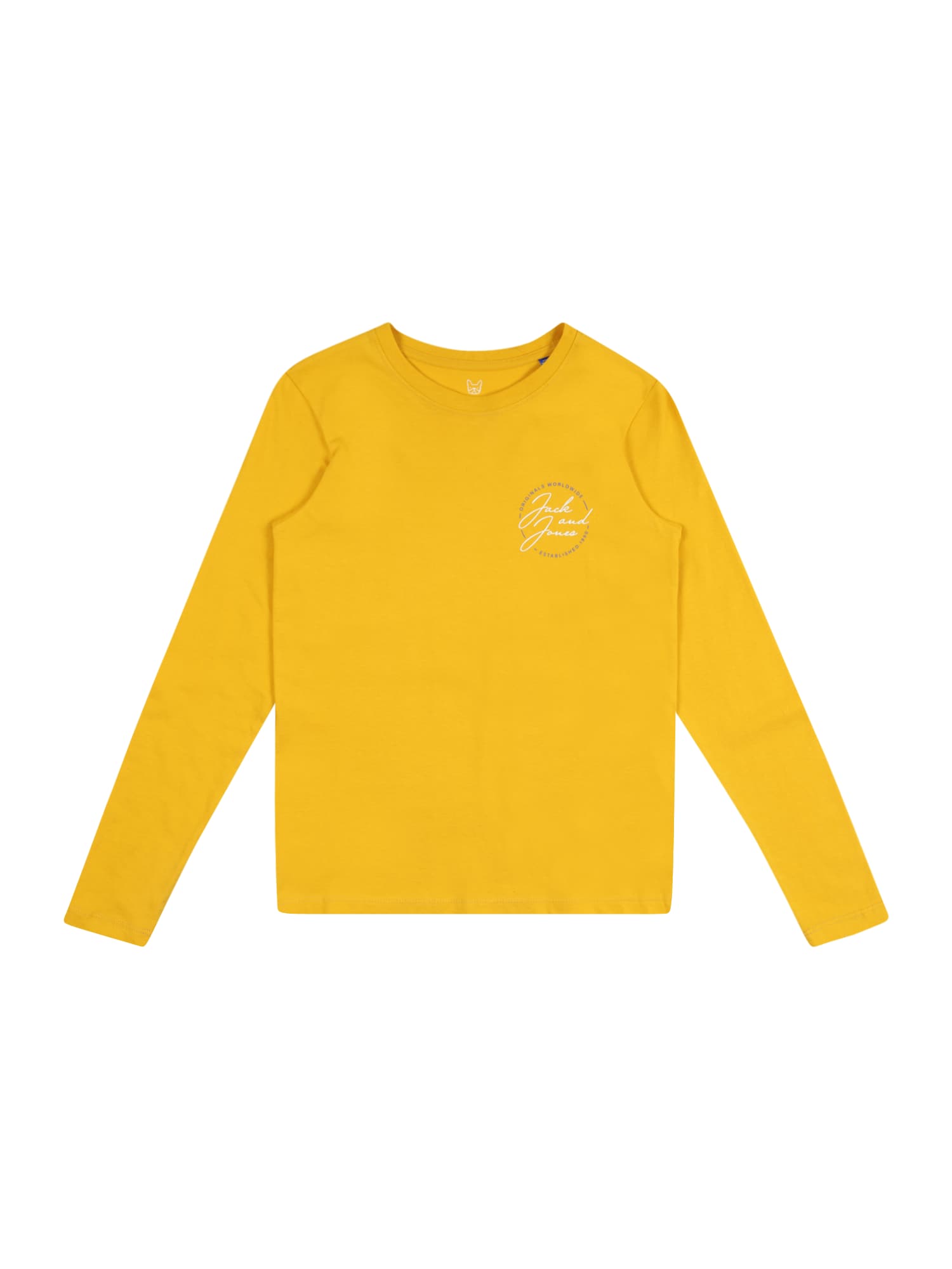 Jack & Jones Junior Majica 'Jerrys'  žafran / črna / bela
