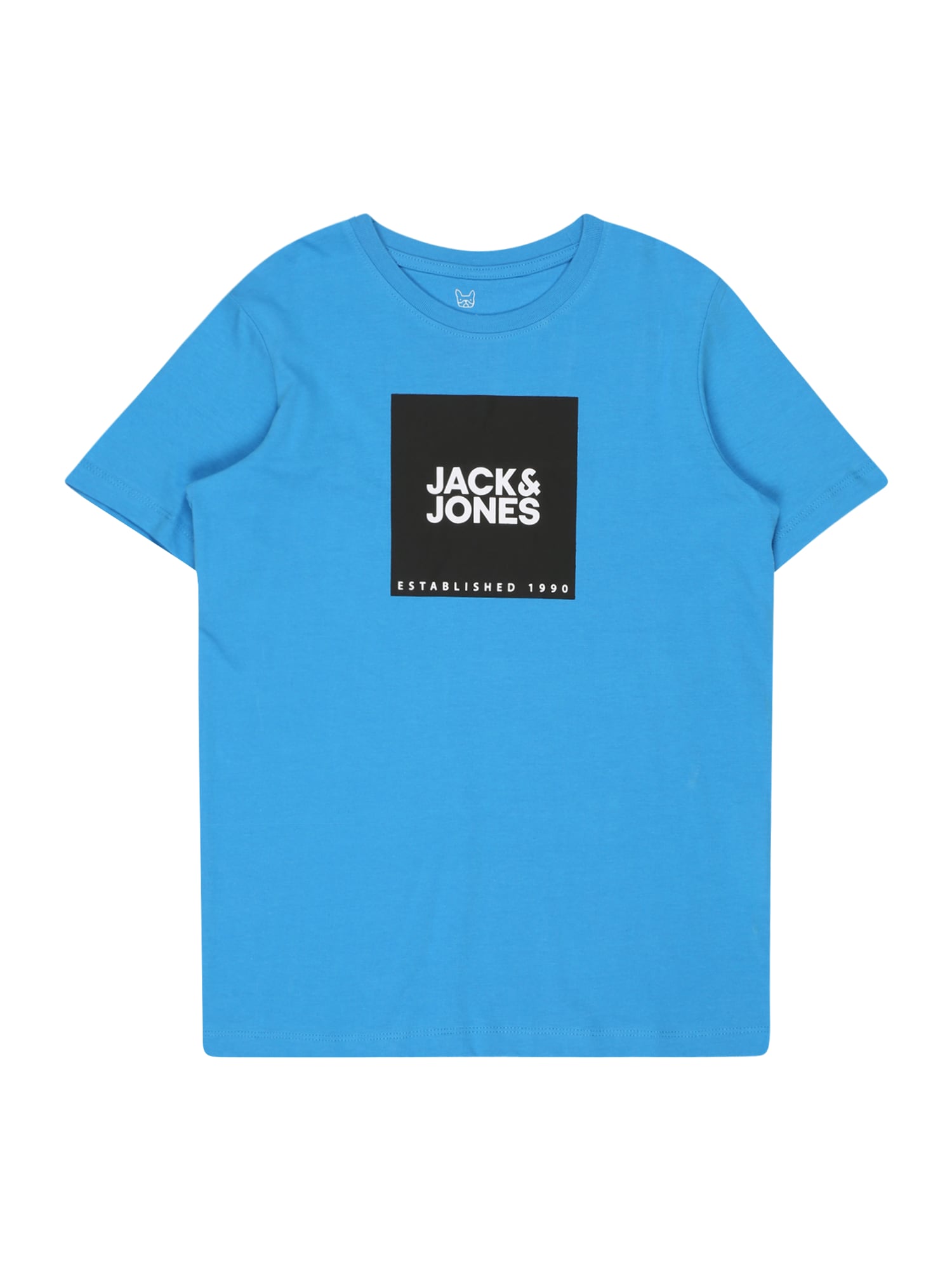 Jack & Jones Junior Majica 'LOCK'  nebeško modra / črna / bela