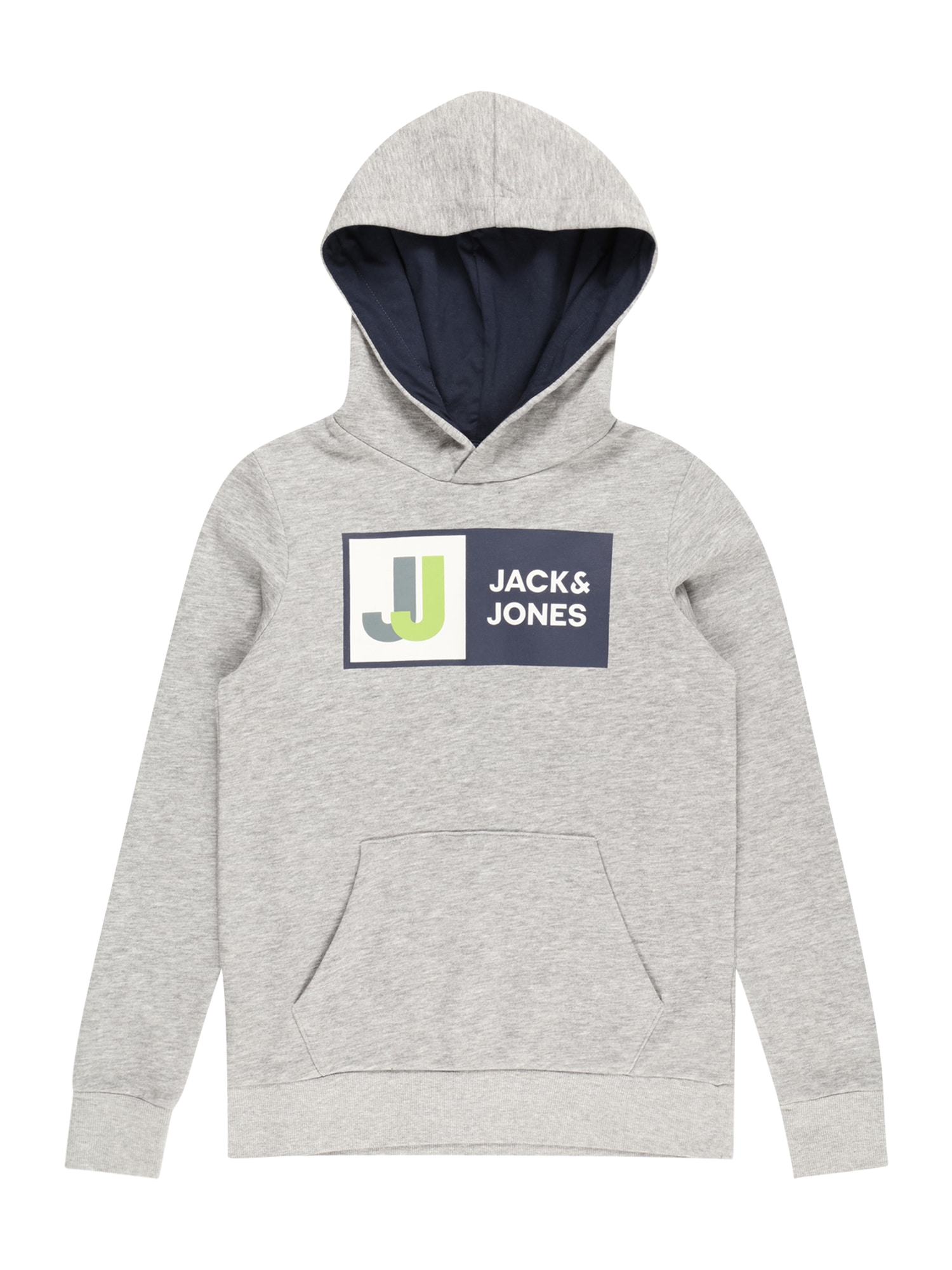 Jack & Jones Junior Majica 'Logan'  mornarska / pegasto siva / jabolko / bela