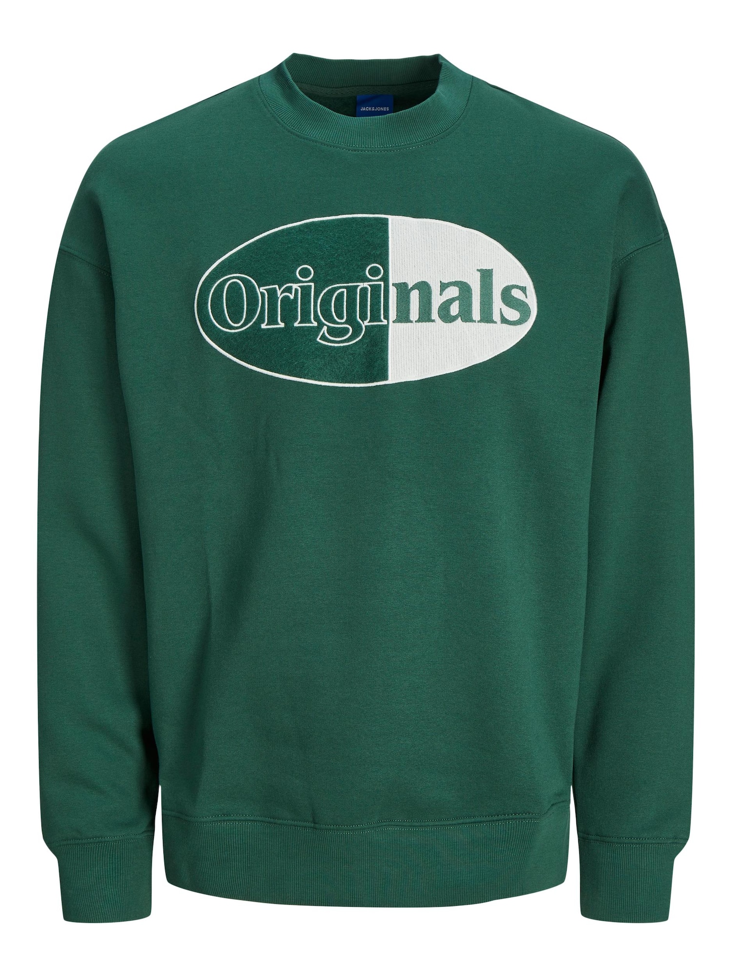 Jack & Jones Junior Majica 'RIVERSIDE'  temno zelena / bela