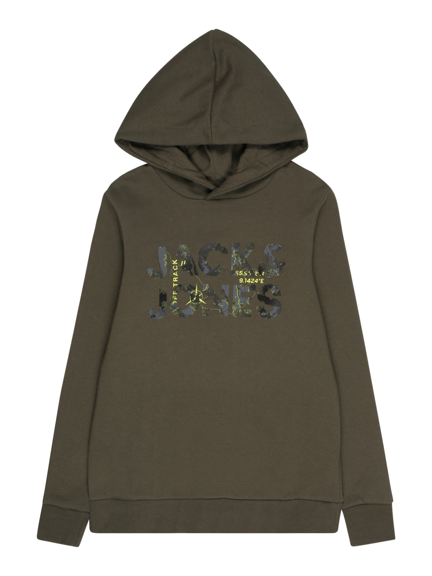 Jack & Jones Junior Majica 'Tech'  sepija / rumena / antracit / kaki