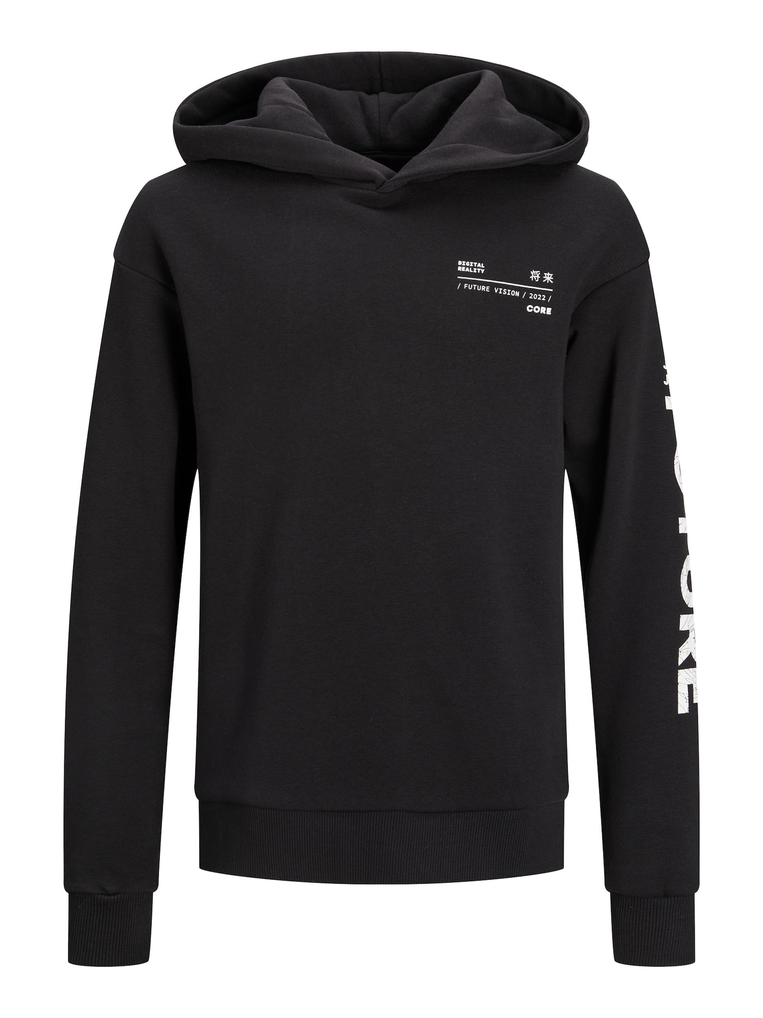 Jack & Jones Junior Majica  črna / bela