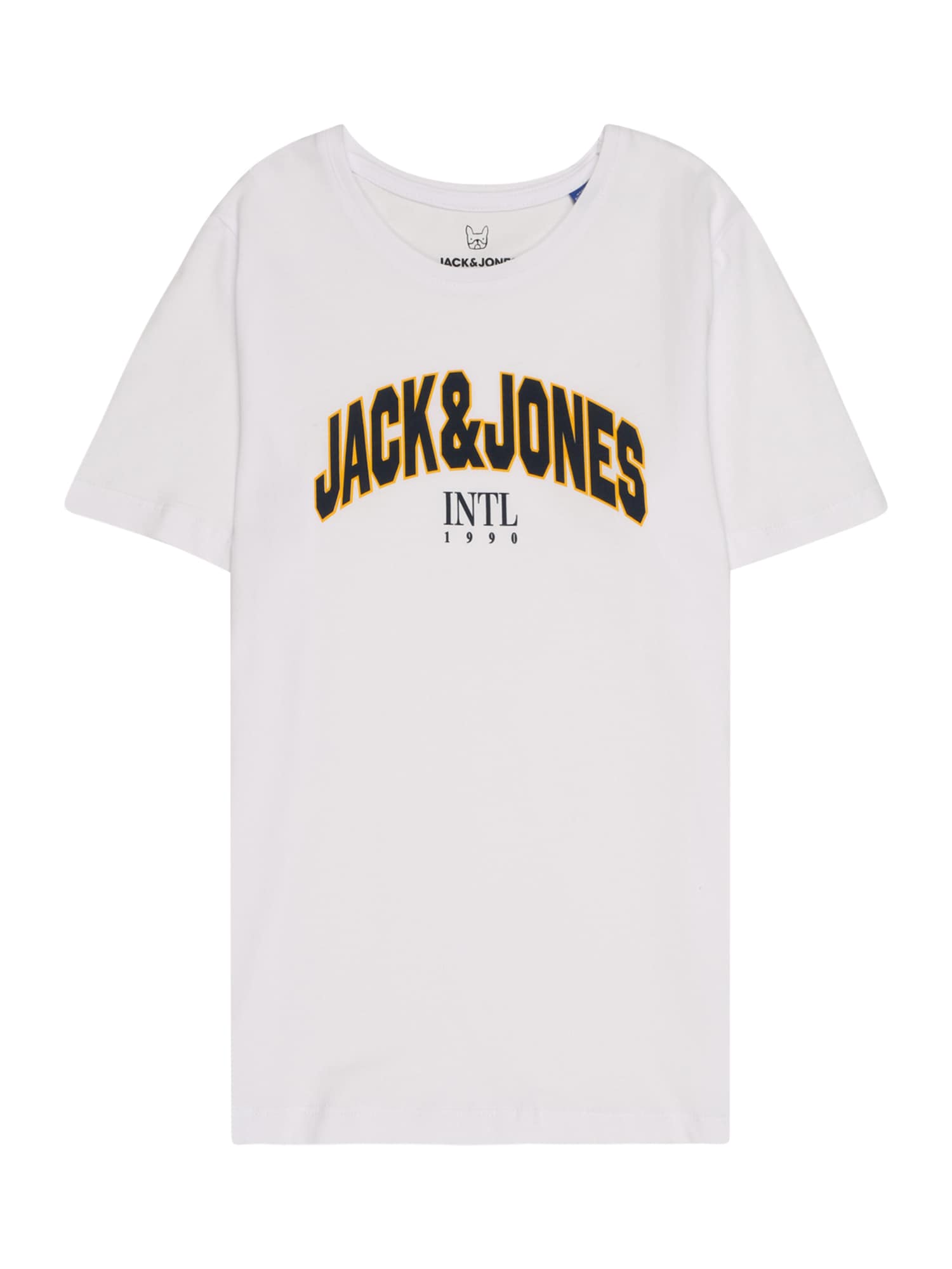 Jack & Jones Junior Majica  rumena / črna / bela