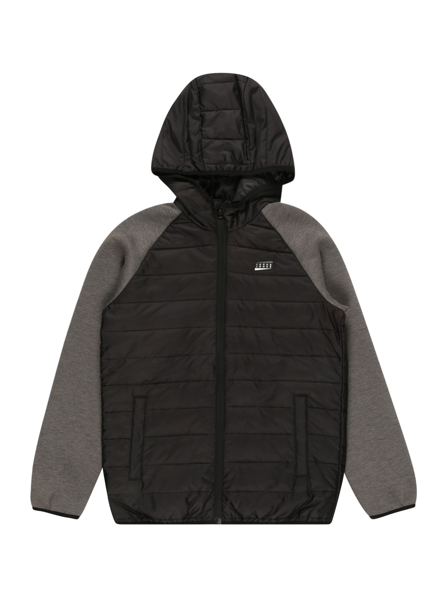 Jack & Jones Junior Prehodna jakna 'TOBY'  temno siva / črna / bela