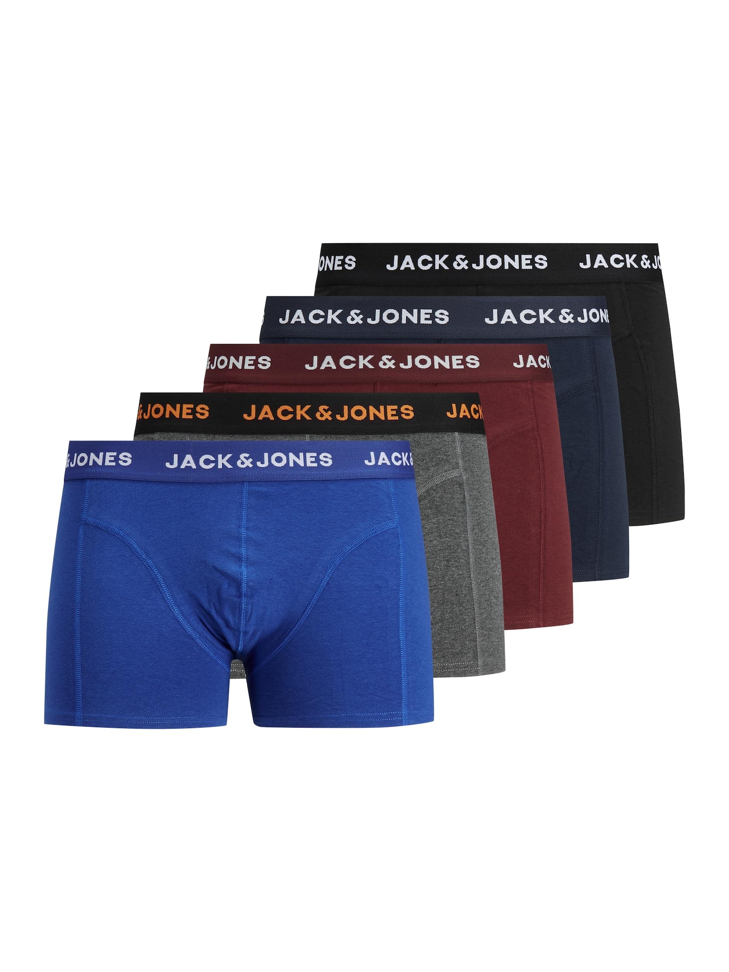 Jack & Jones Junior Spodnjice  modra / pegasto siva / bordo / črna