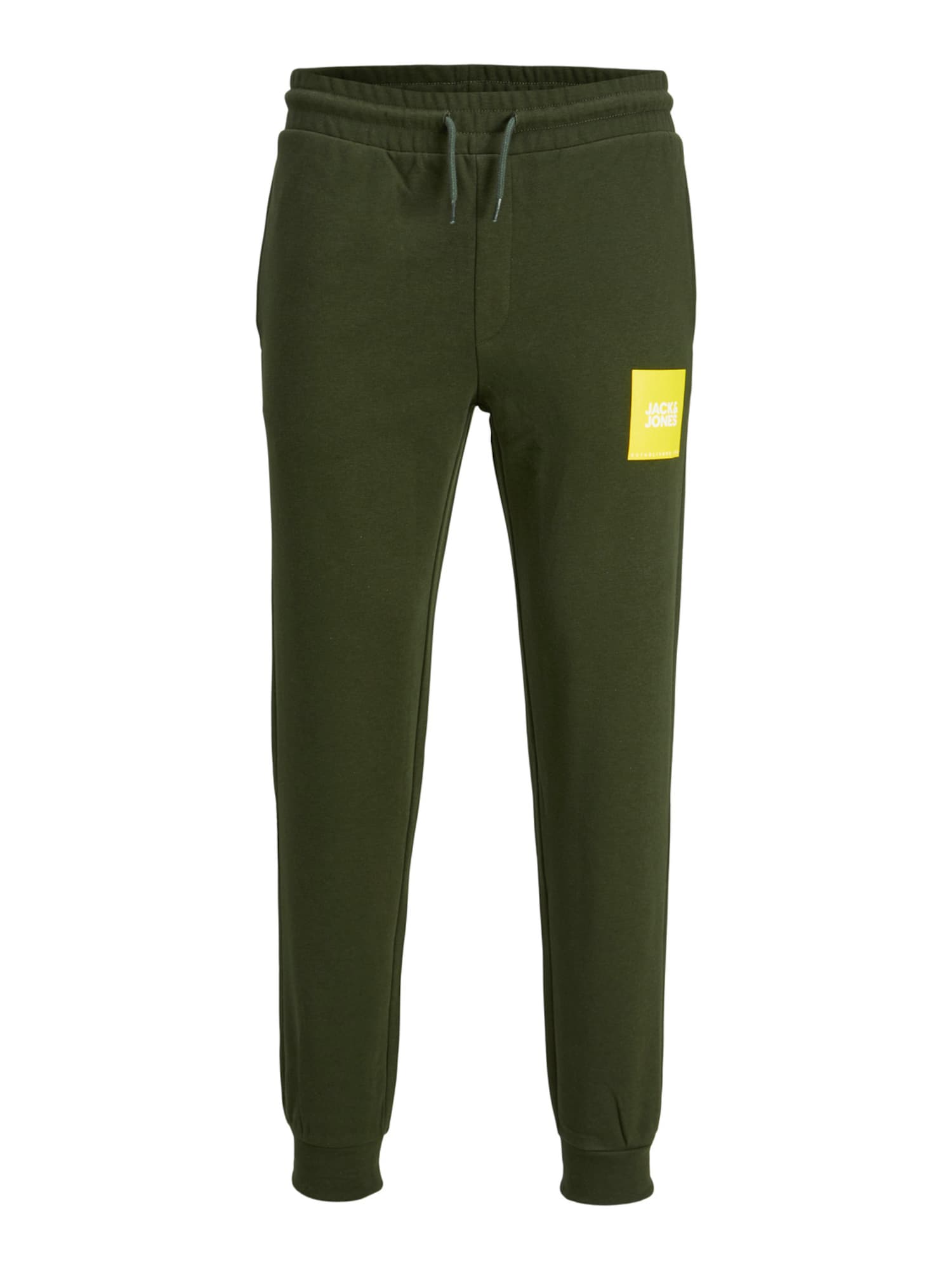 Jack & Jones Plus Hlače 'Gordon Lock'  rumena / zelena