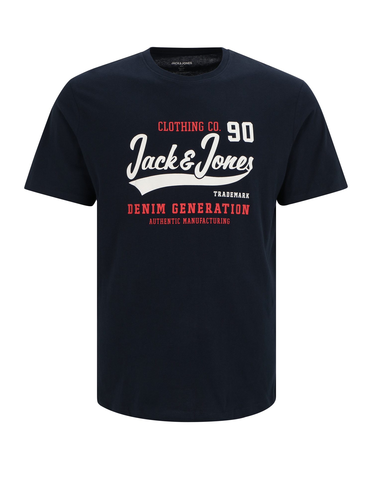 Jack & Jones Plus Majica  mornarska / rdeča / bela