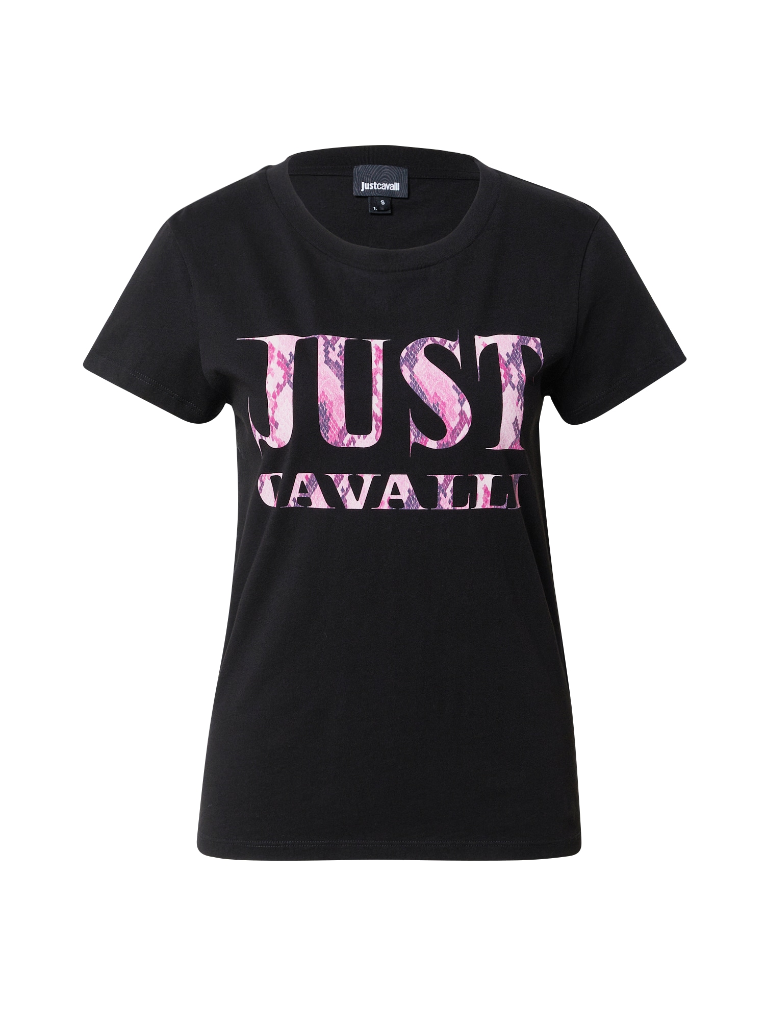 Just Cavalli Majica  temno liila / fuksija / roza / črna