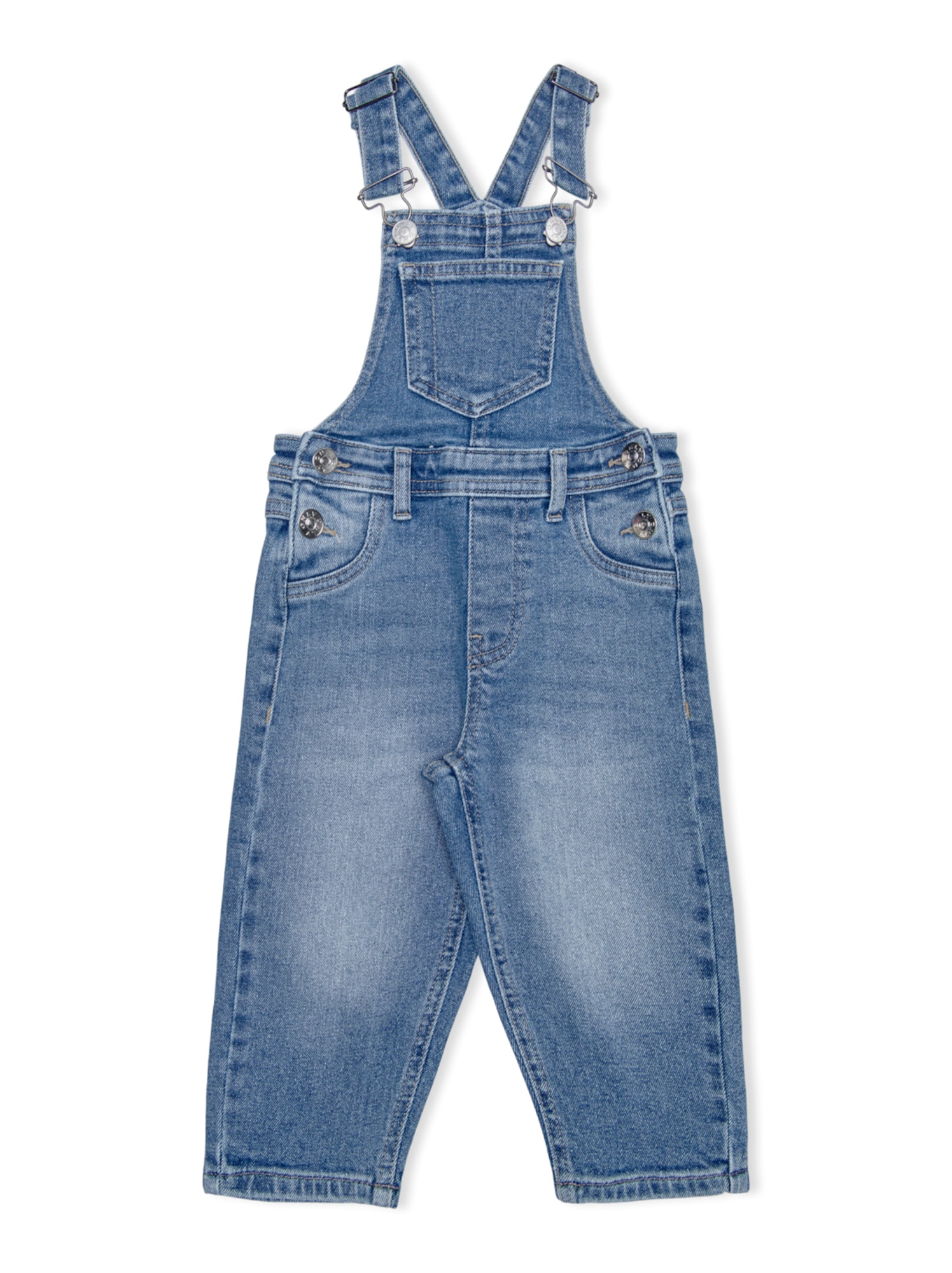 KIDS MINI GIRL Hlače z naramnicami 'CALLA'  modra / moder denim