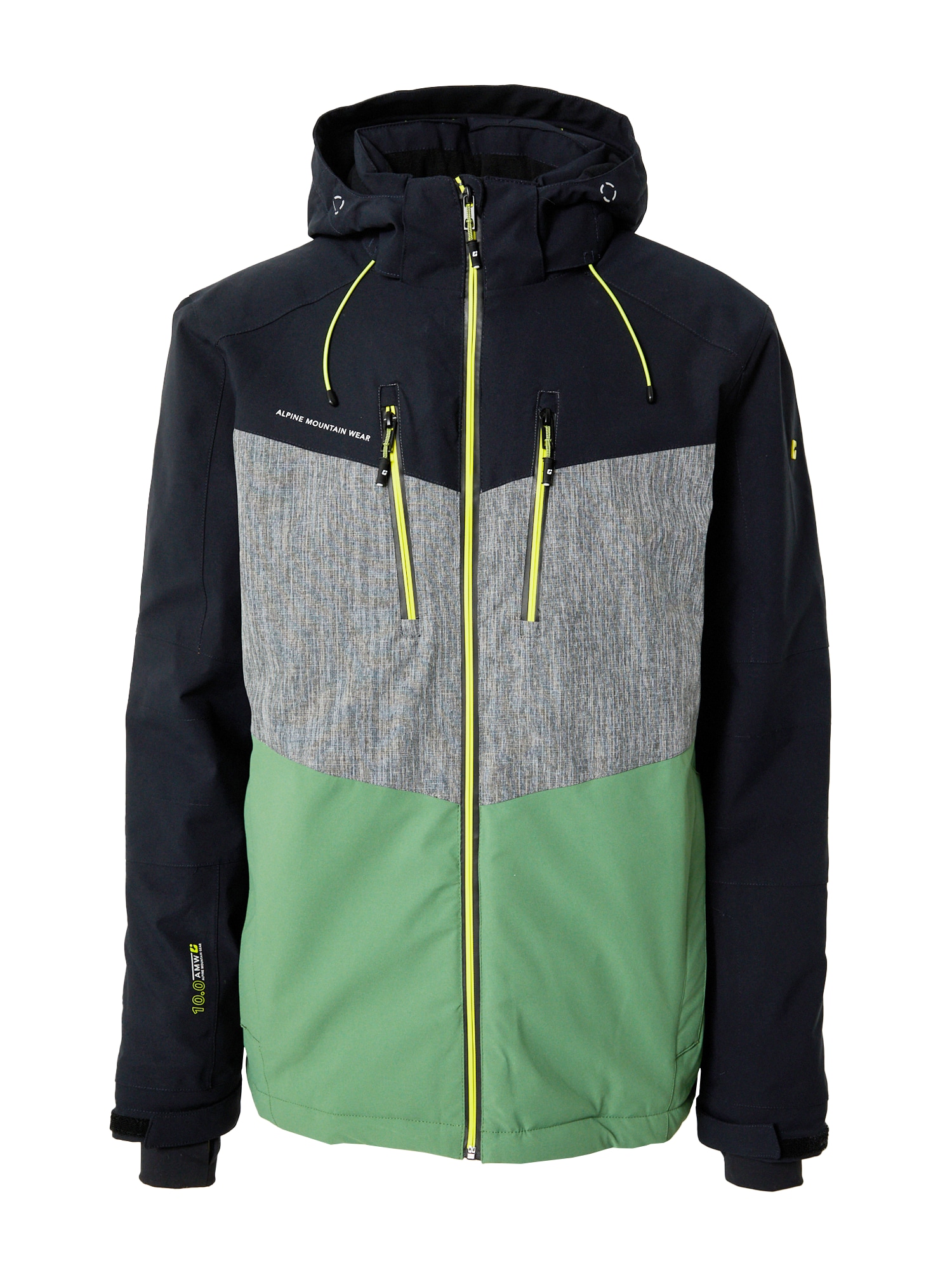 KILLTEC Športna jakna  neonsko rumena / pegasto siva / svetlo zelena / črna