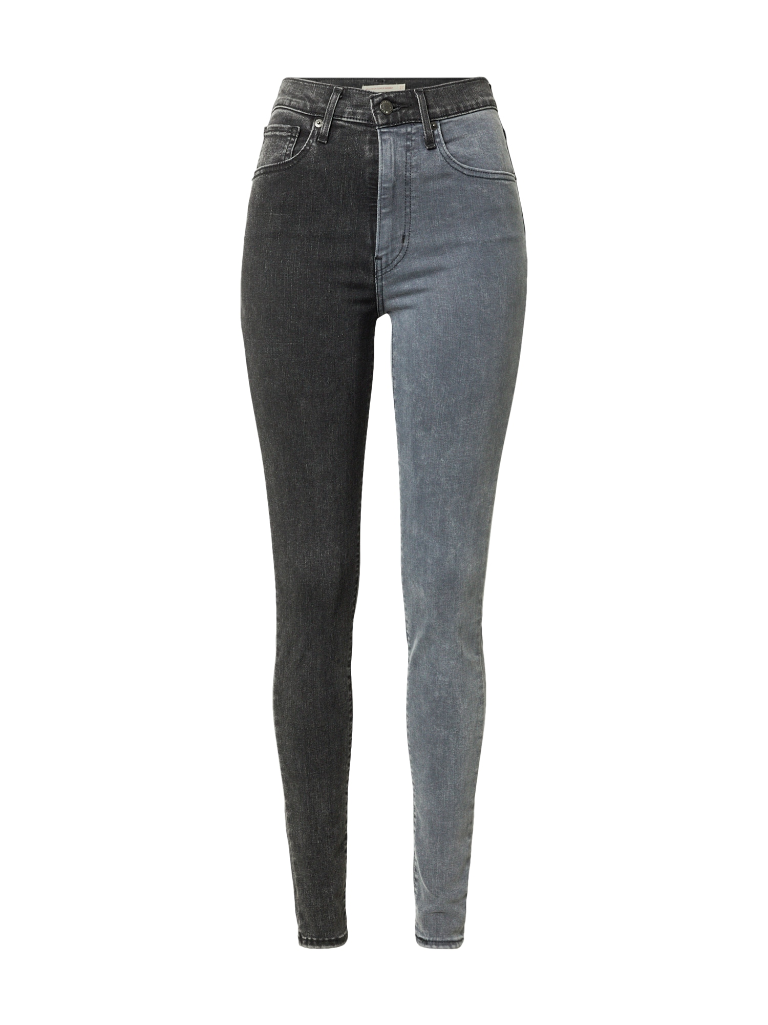 LEVI'S Kavbojke 'MILE HIGH SUPER SKINNY'  siv denim / črn denim
