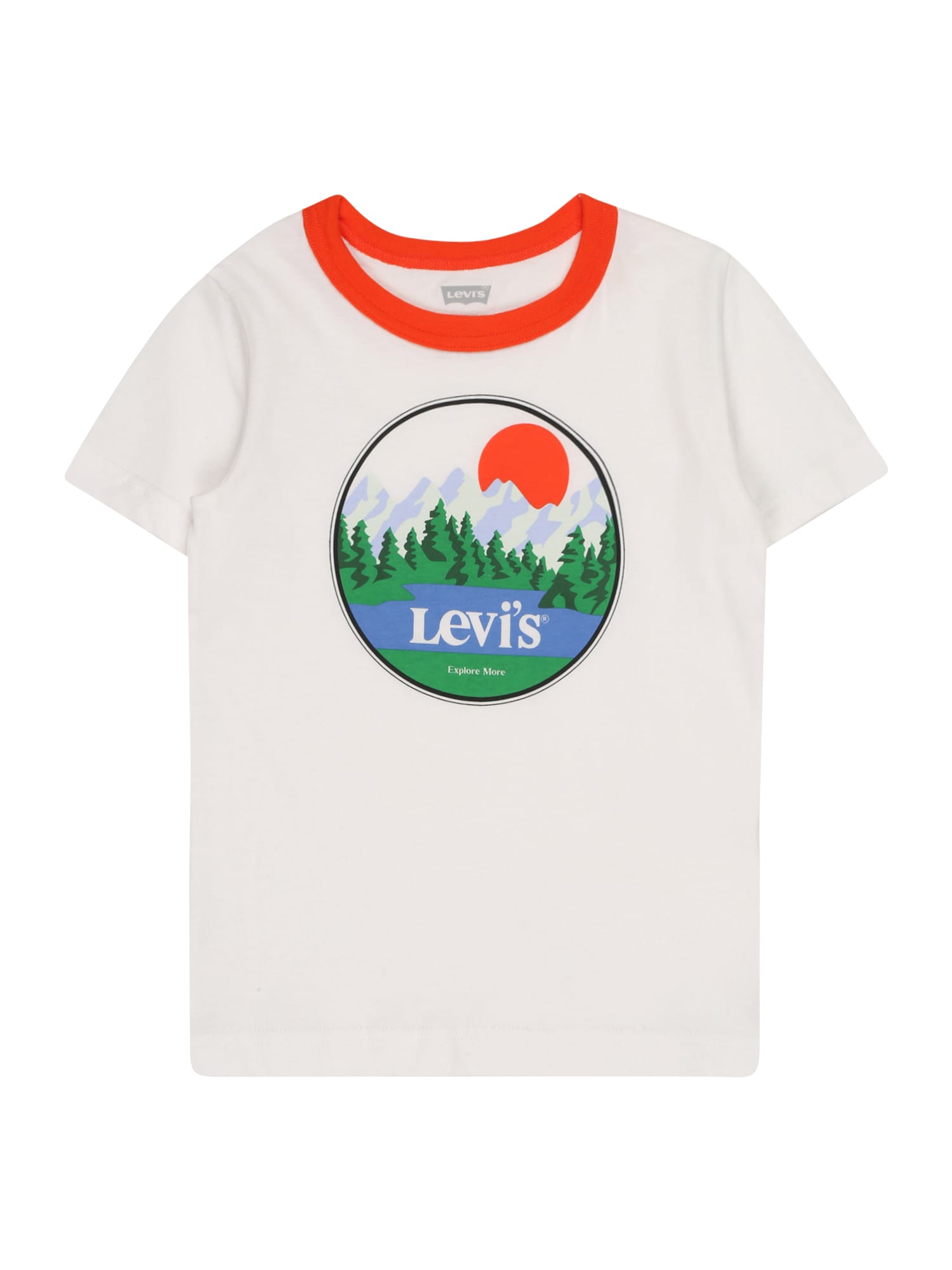 LEVI'S Majica 'WILDERNESS'  svetlo modra / zelena / oranžno rdeča / naravno bela
