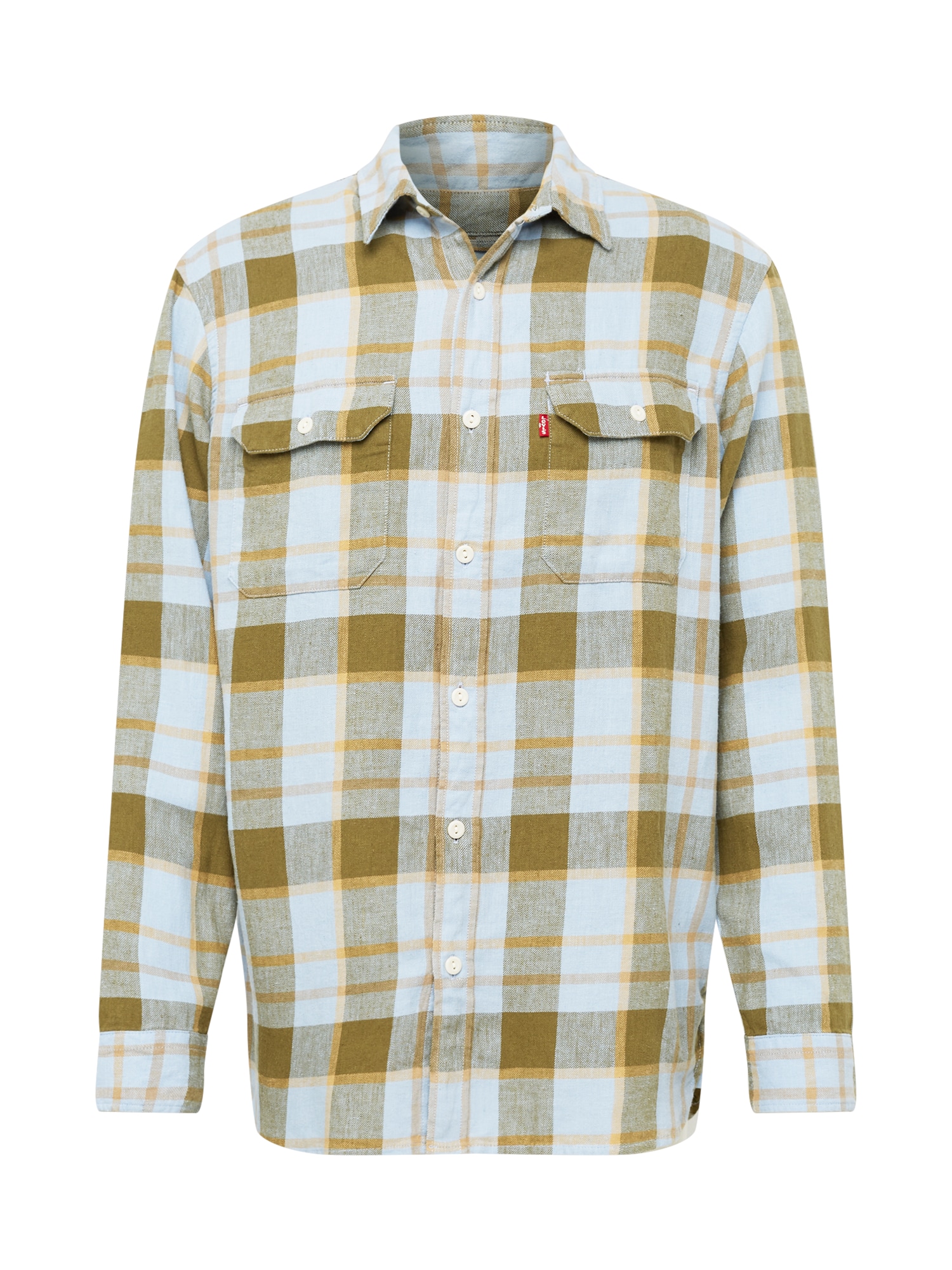 LEVI'S Srajca 'JACKSON WORKER'  svetlo modra / oliva / oranžna
