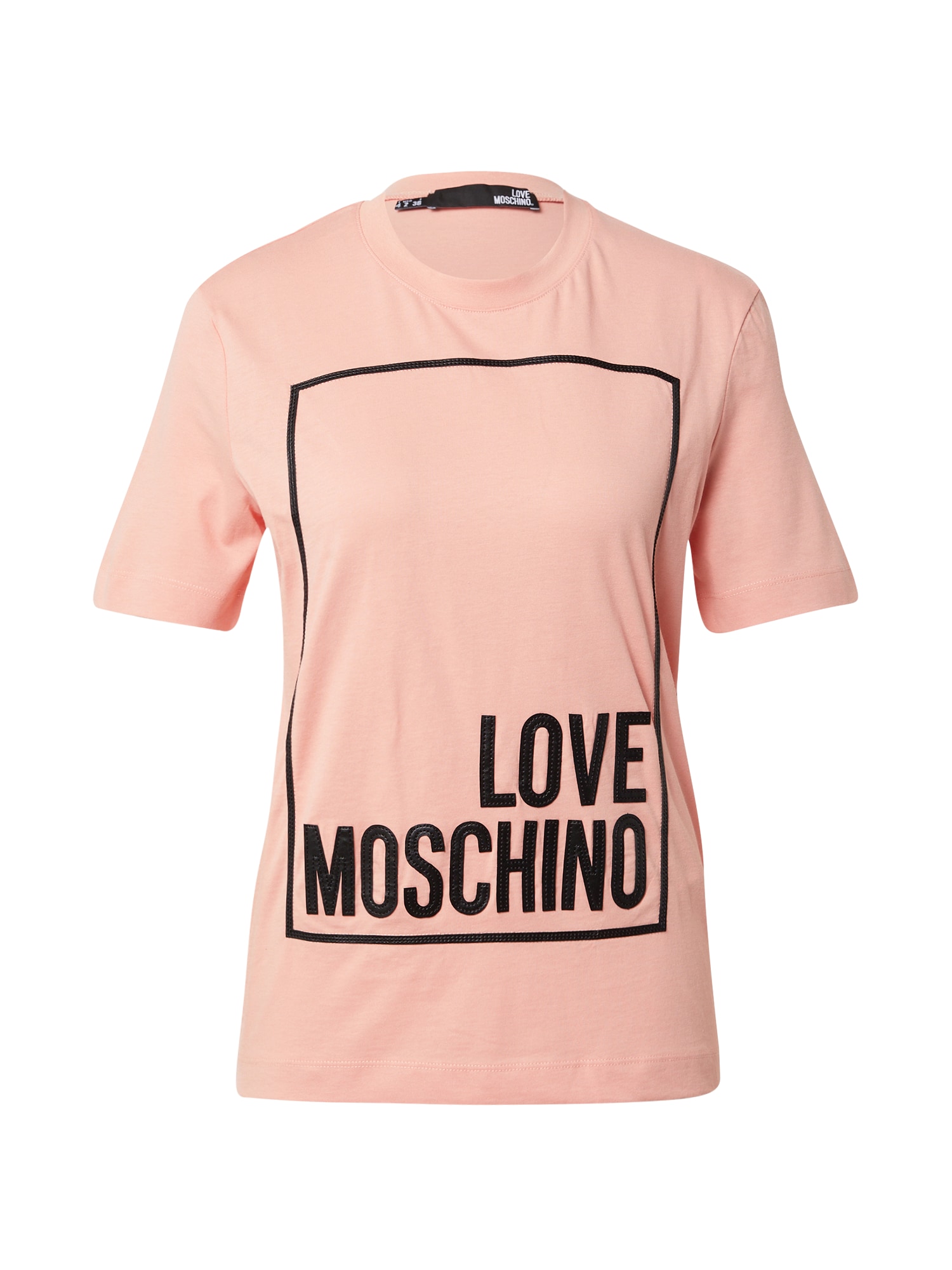 Love Moschino Majica  svetlo roza / črna