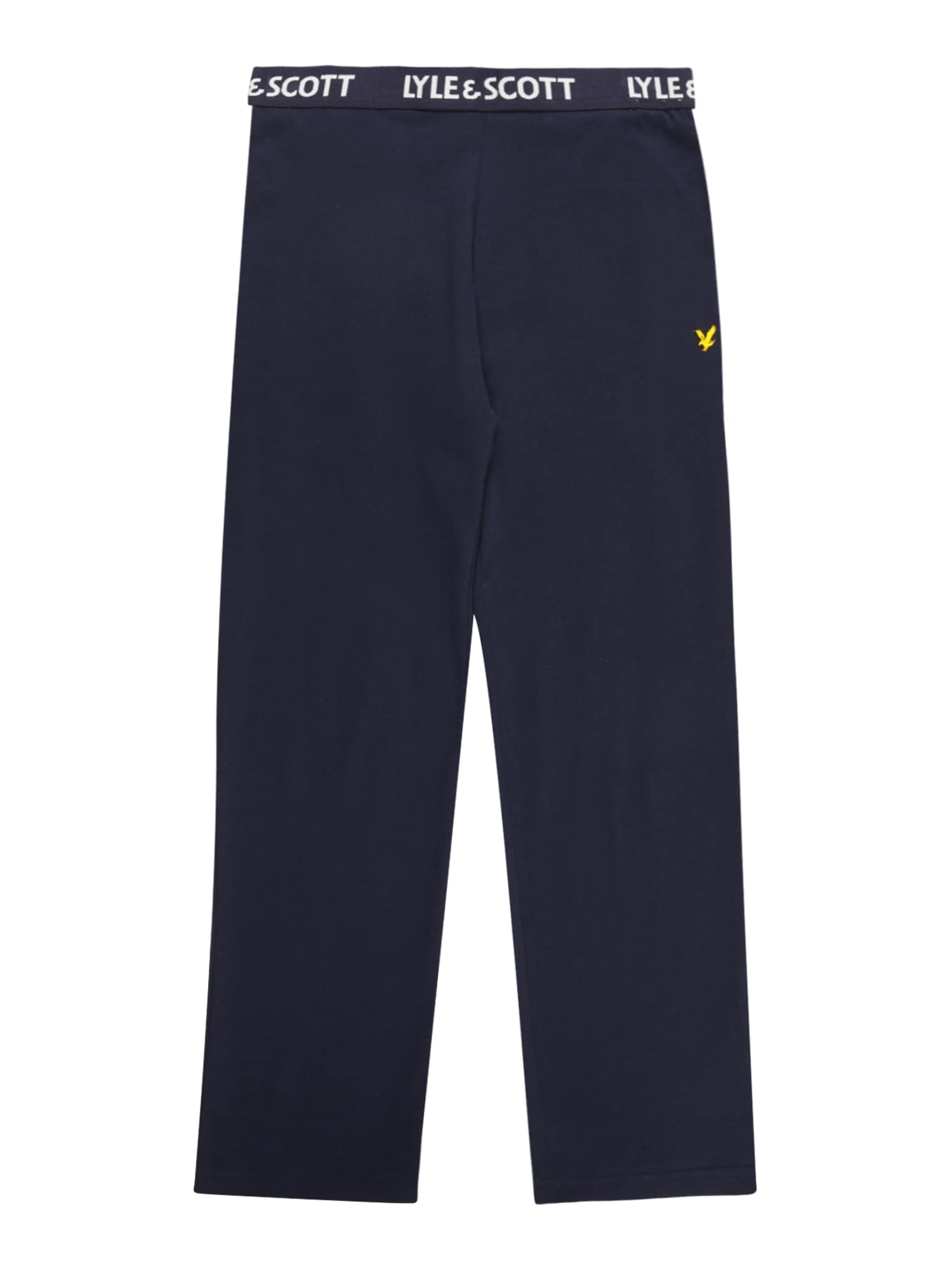 Lyle & Scott Hlače  mornarska / zlato-rumena / bela