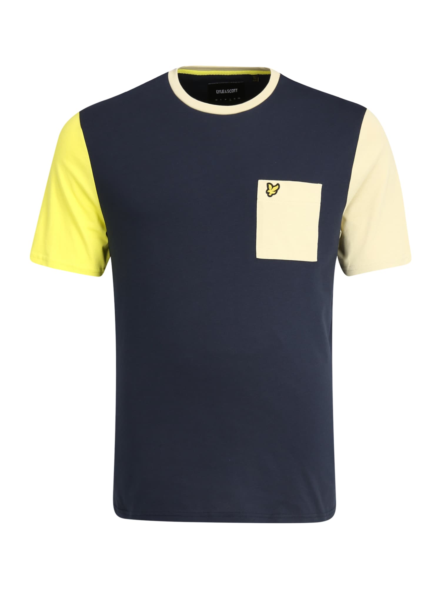Lyle & Scott Majica  mornarska / rumena / svetlo rumena