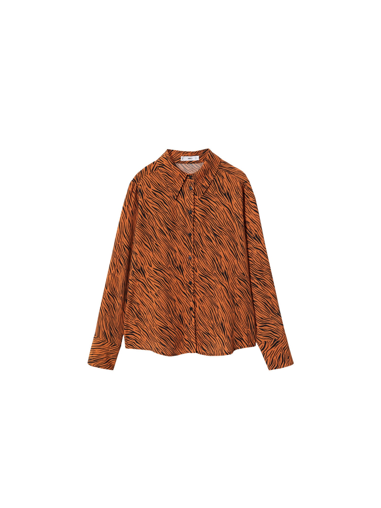 MANGO Bluza  oranžna / črna