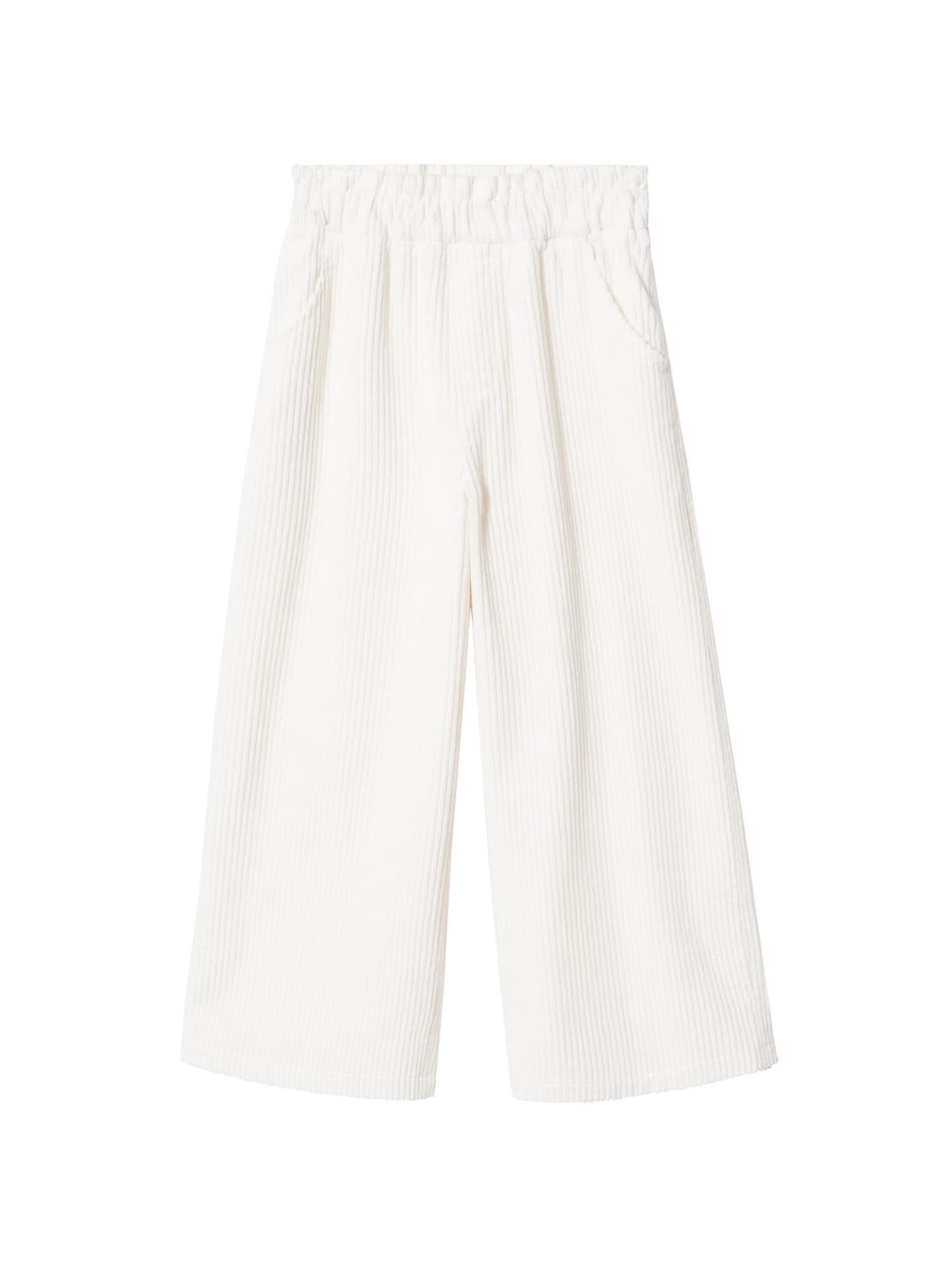 MANGO KIDS Hlače 'Lino'  off-bela