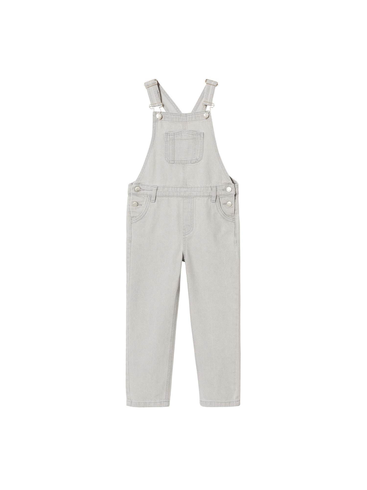 MANGO KIDS Hlače z naramnicami 'VALERIA'  siv denim