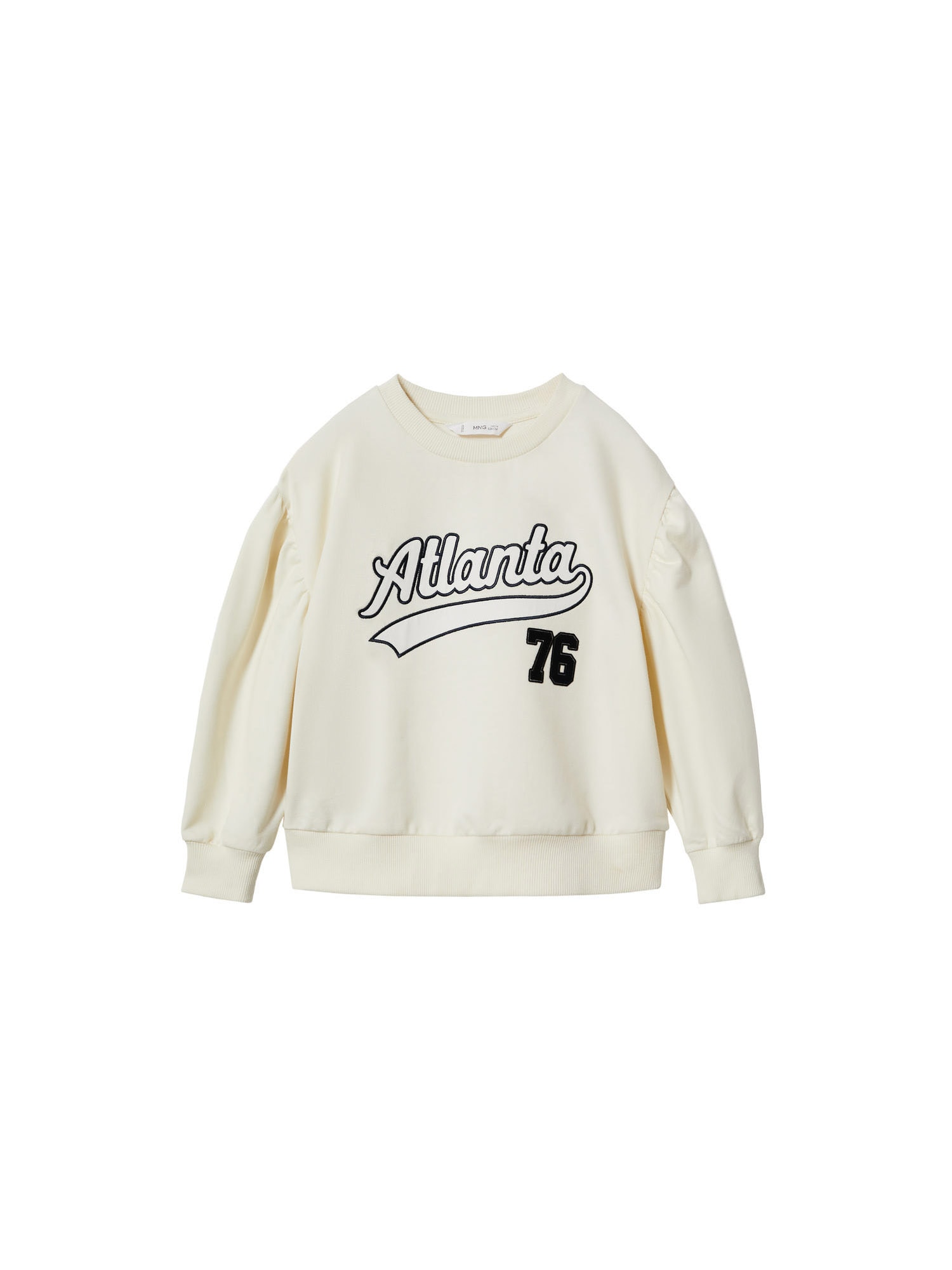MANGO KIDS Majica 'Atlanta'  črna / naravno bela