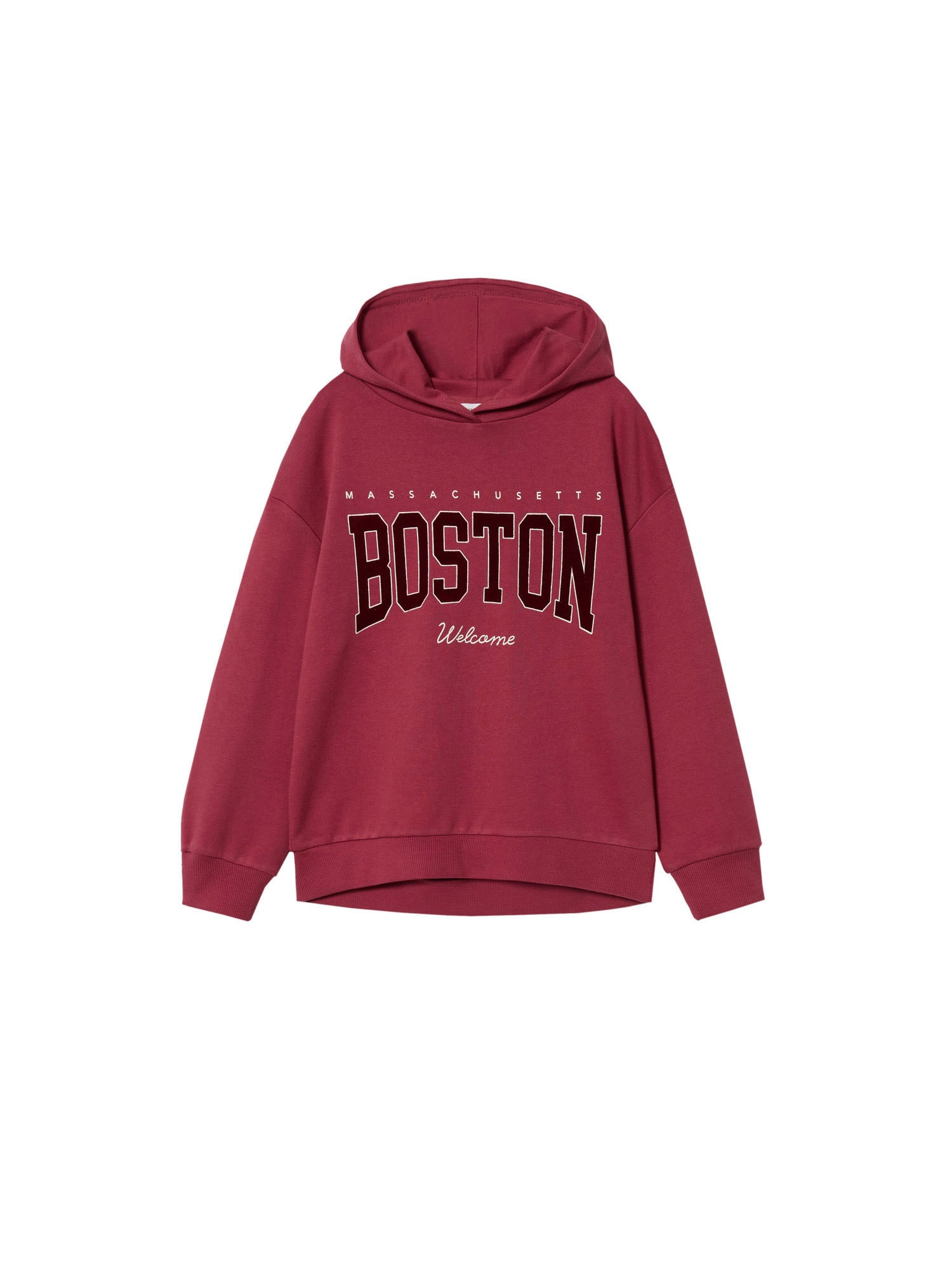 MANGO KIDS Majica 'Boston'  malina / črna / bela