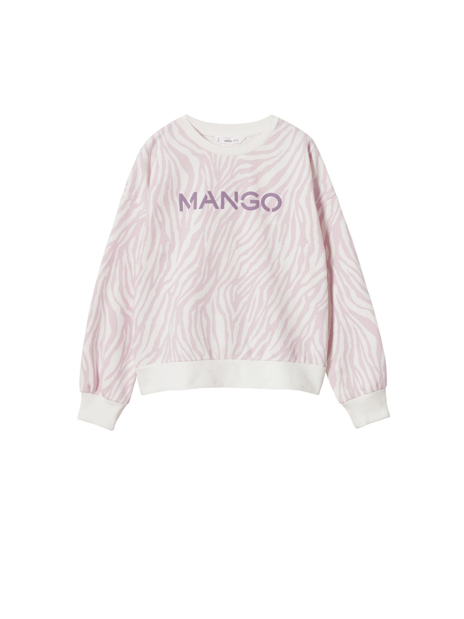 MANGO KIDS Majica 'MANGOLO'  majnica / temno liila / off-bela