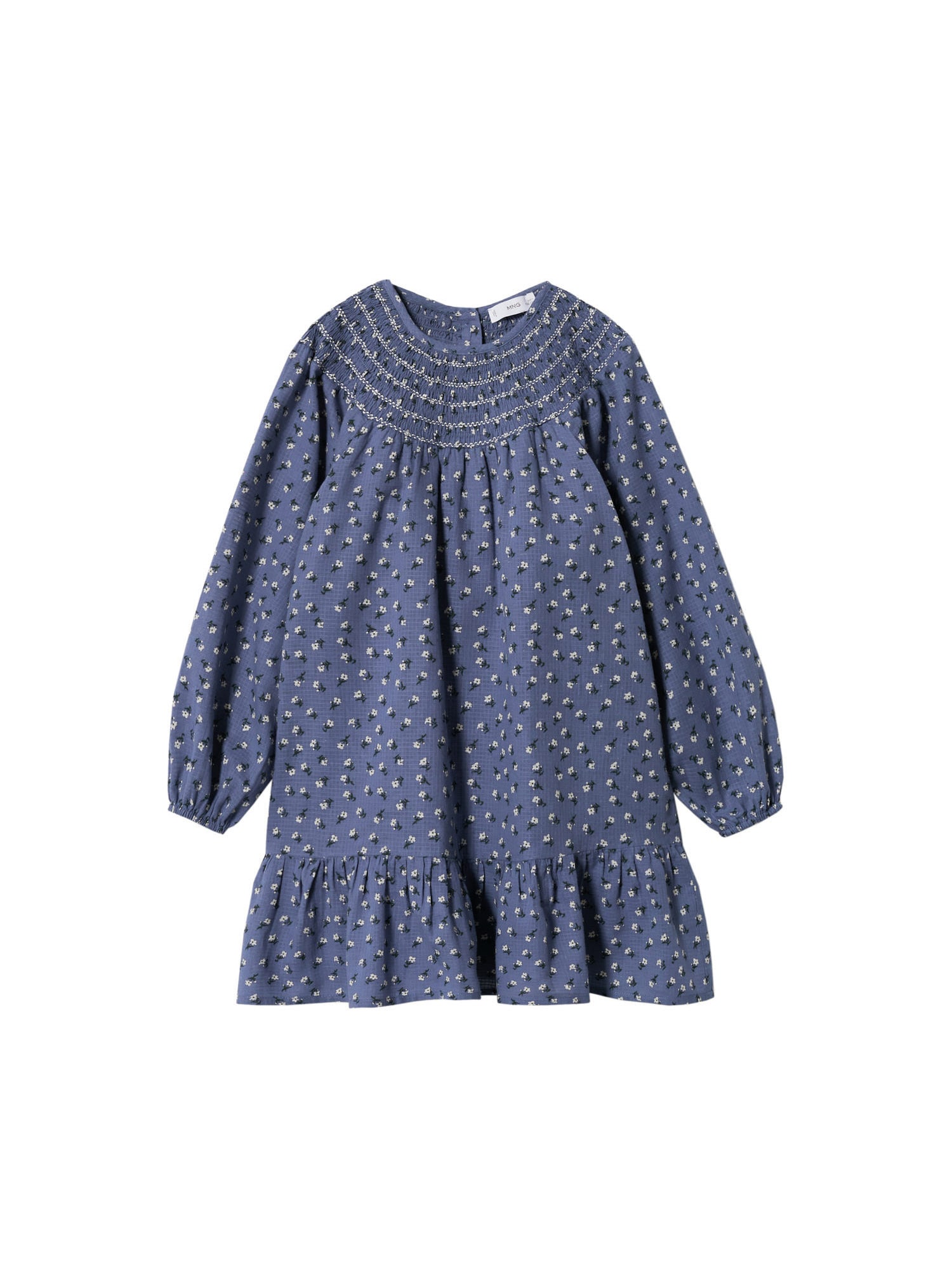 MANGO KIDS Obleka 'Etna'  marine / siva / bela