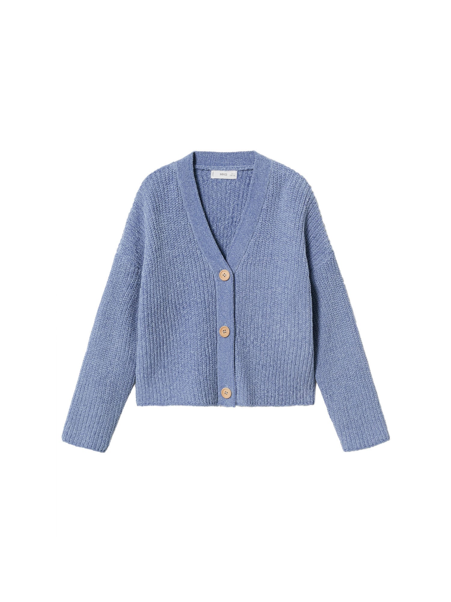 MANGO KIDS Pletena jopa 'Souffle'  golobje modra