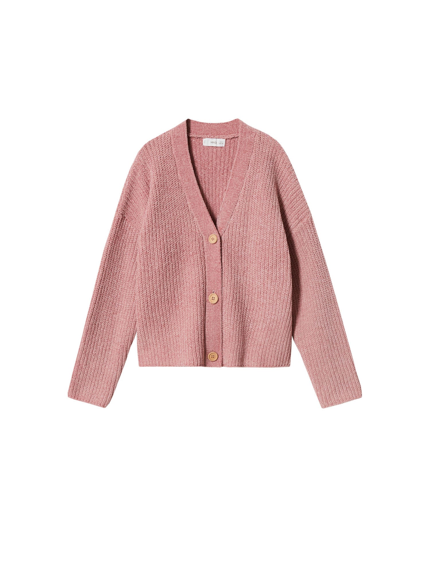 MANGO KIDS Pletena jopa 'Souffle'  staro roza