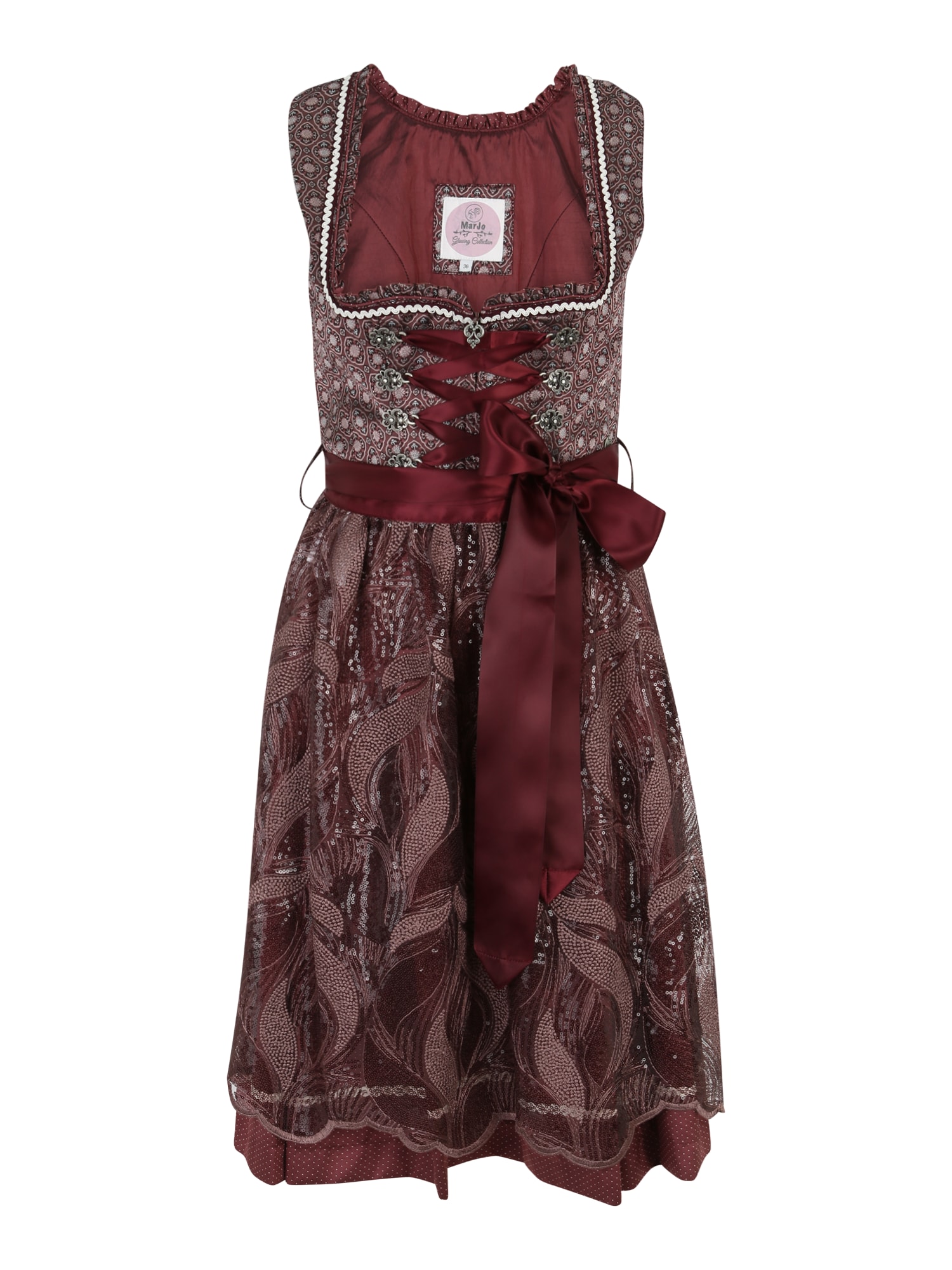MARJO Dirndl 'Fabia'  bordo / bela