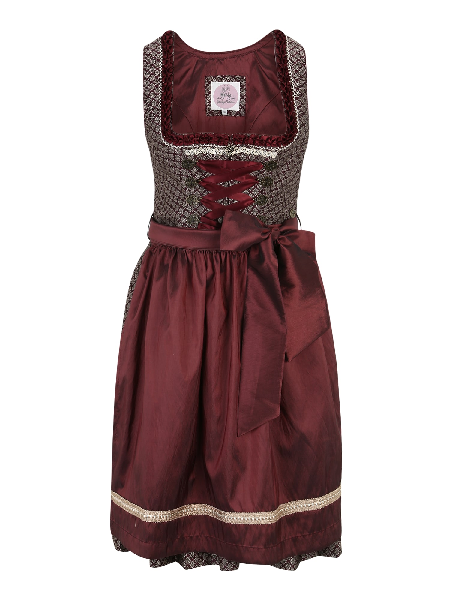 MARJO Dirndl 'Käthe'  bež / burgund