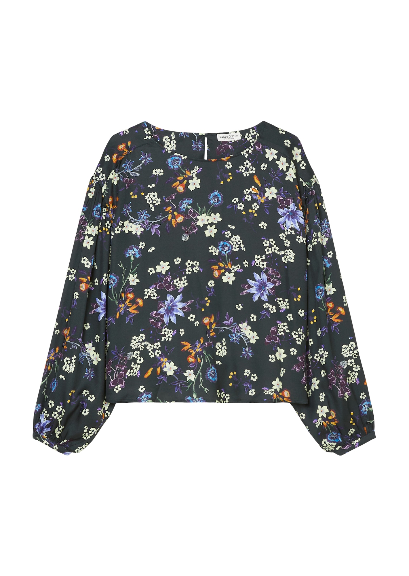 Marc O'Polo Bluza  nočno modra / temno liila / oranžna / off-bela