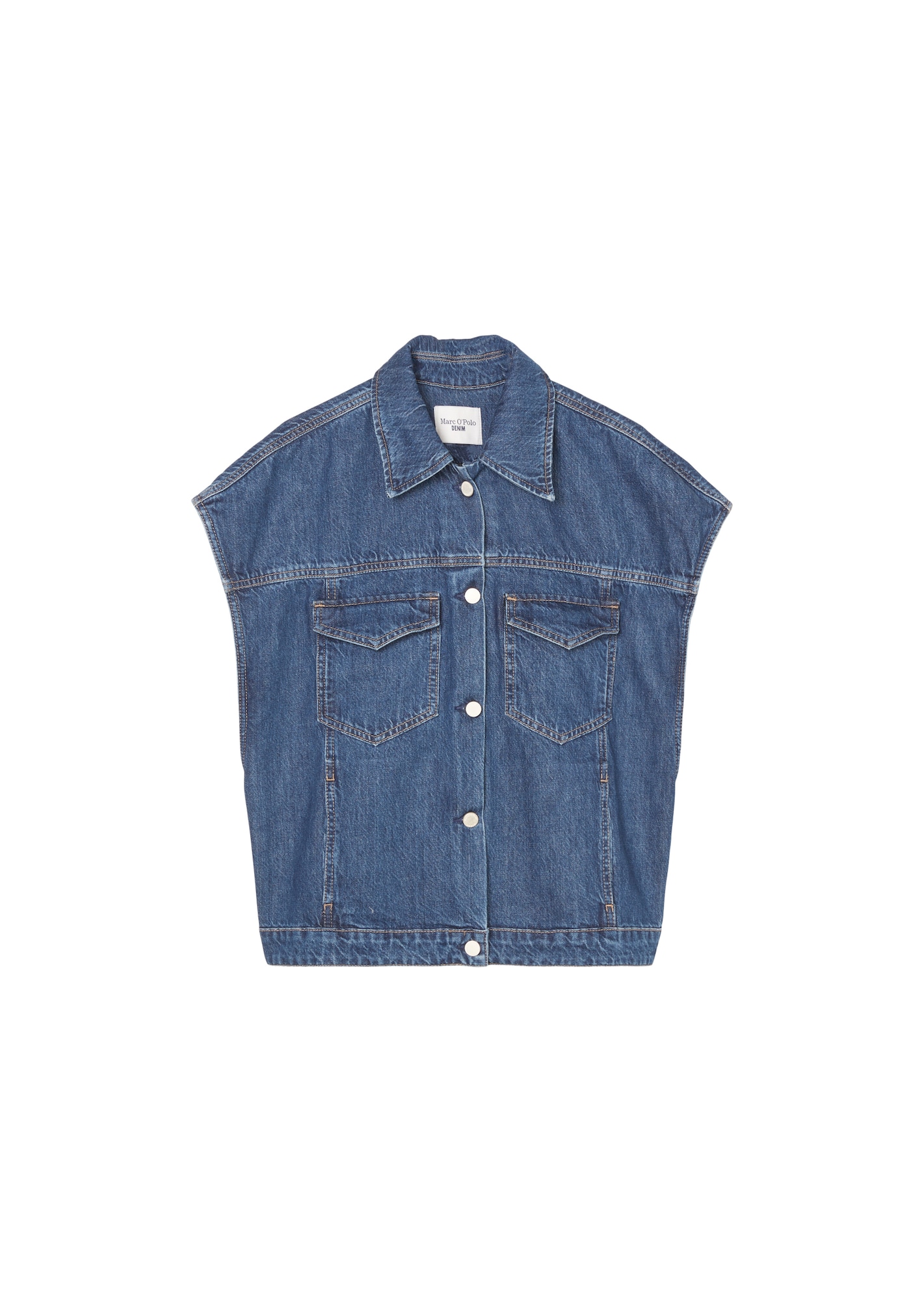 Marc O'Polo DENIM Brezrokavnik  moder denim