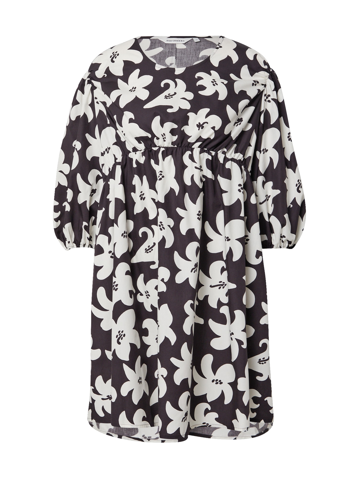 Marimekko Obleka  črna / bela