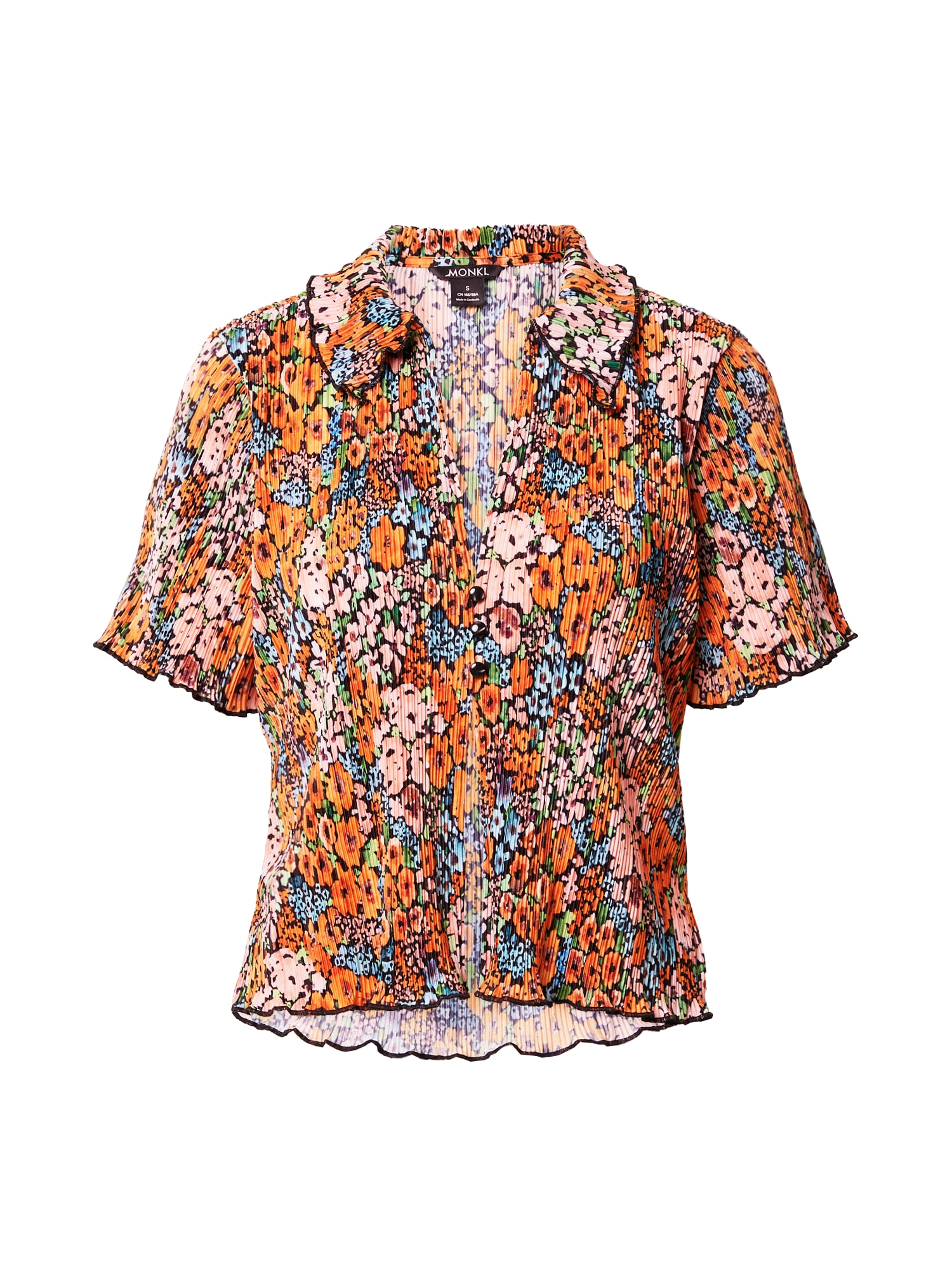 Monki Bluza 'Sonia'  svetlo modra / oranžna / črna / bela