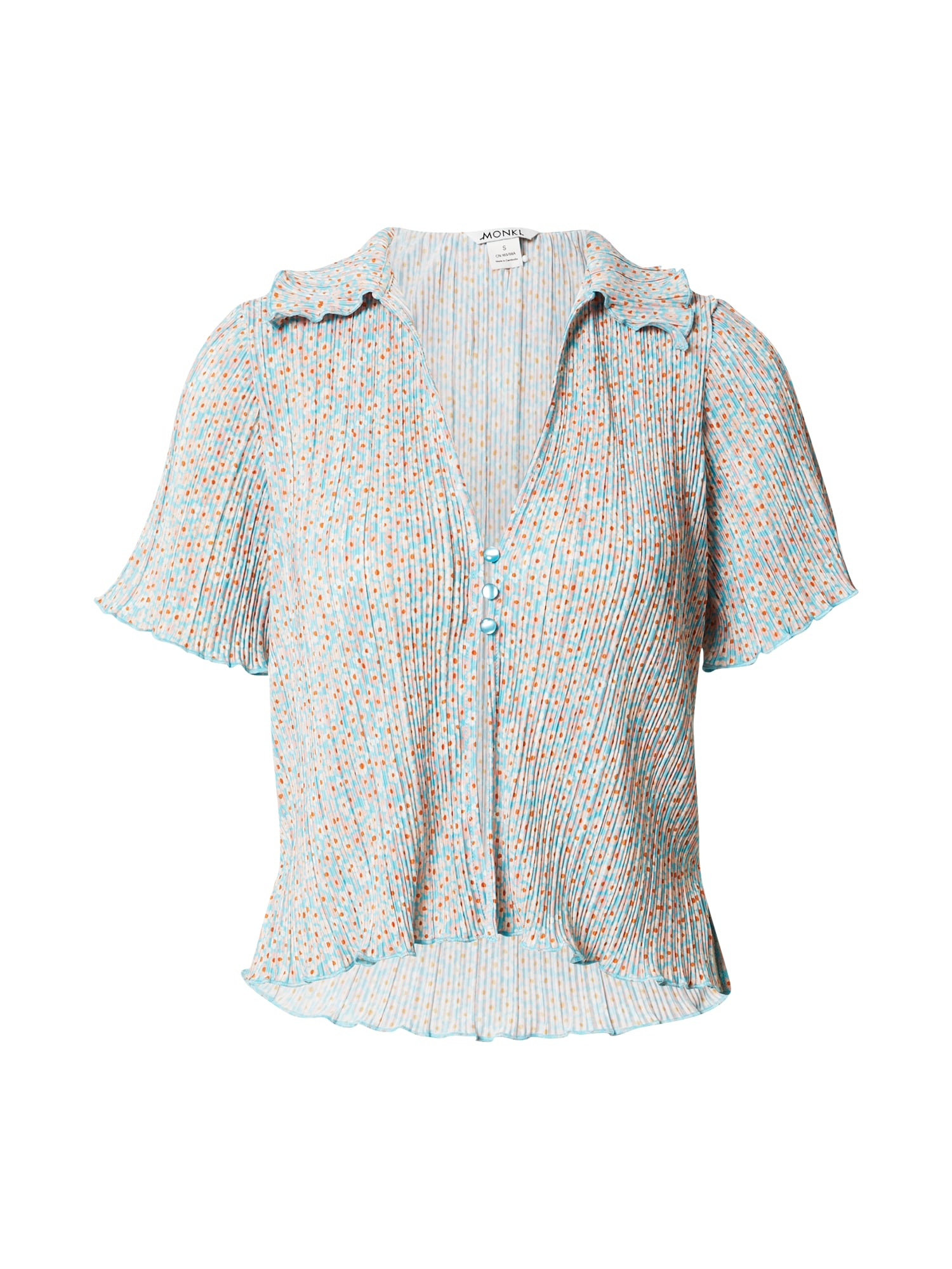 Monki Bluza 'Sonia'  svetlo modra / oranžna / roza