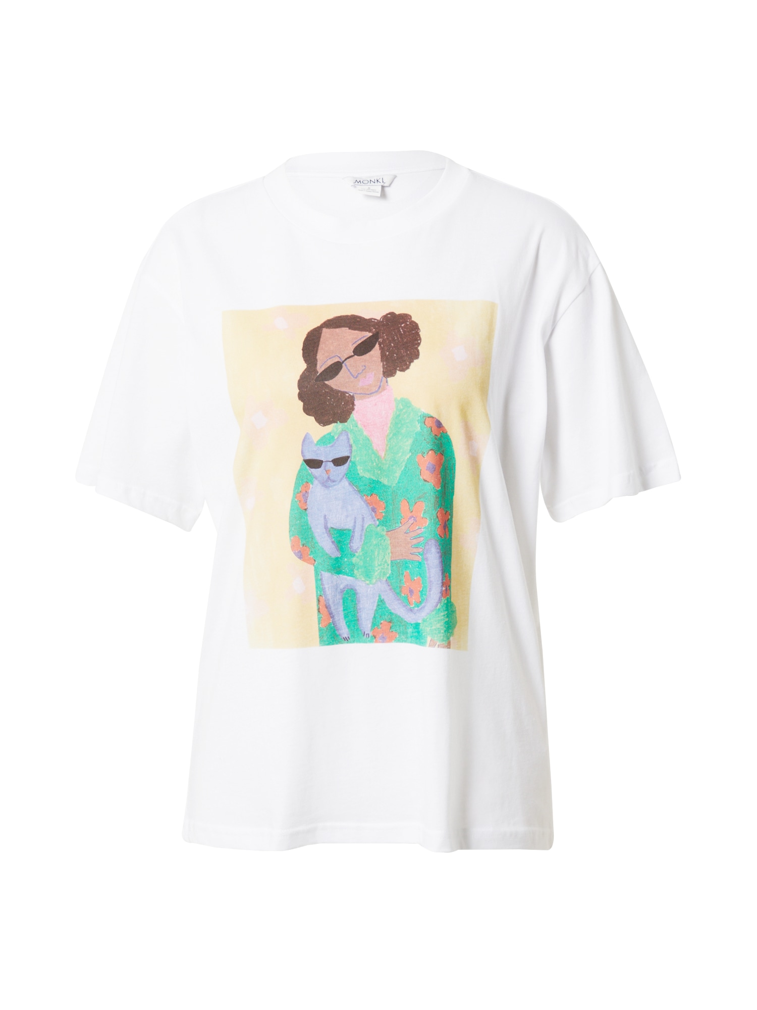Monki Majica 'Tovi'  svetlo modra / rumena / zelena / bela
