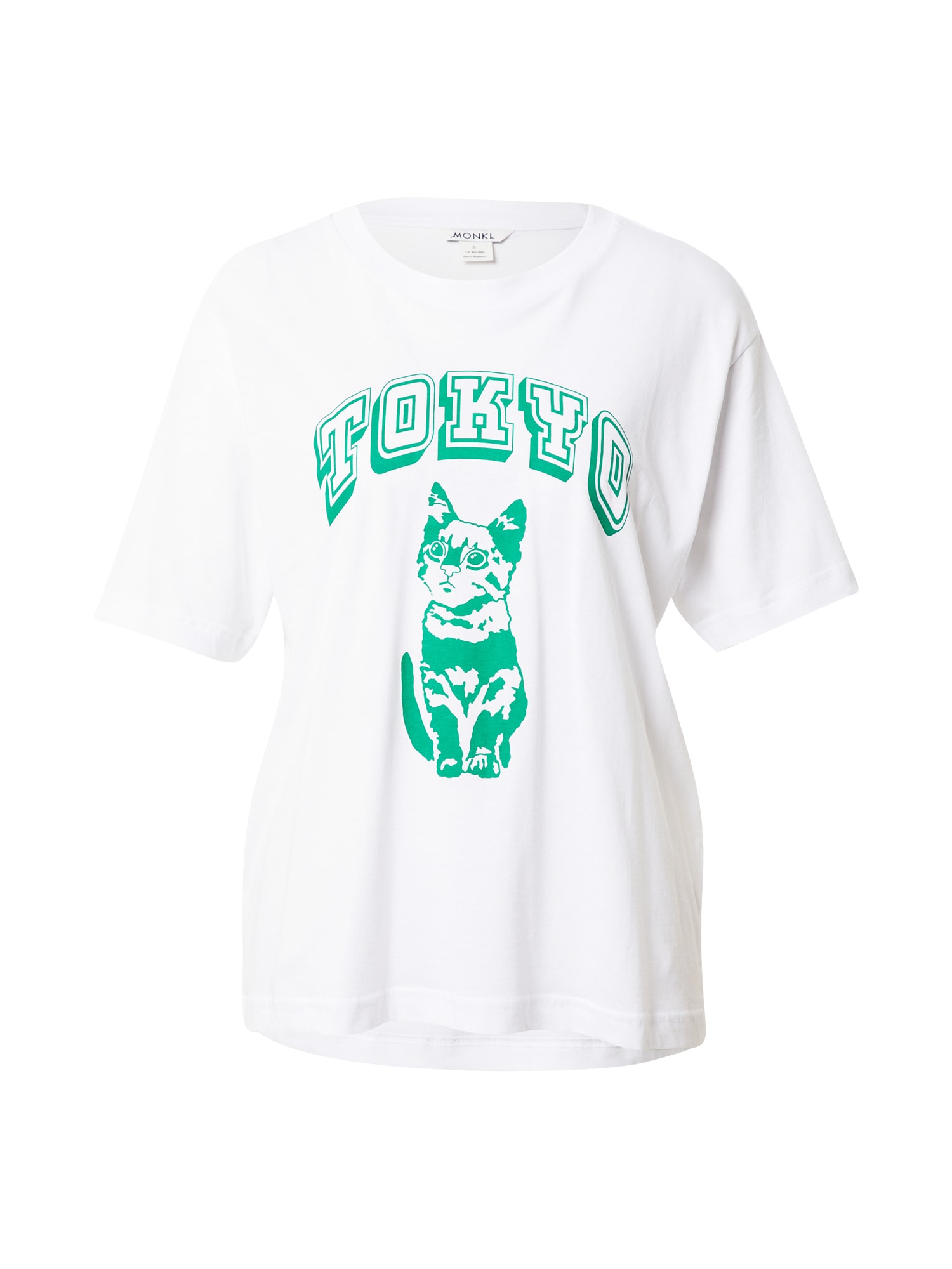 Monki Majica 'Tovi'  zelena / bela