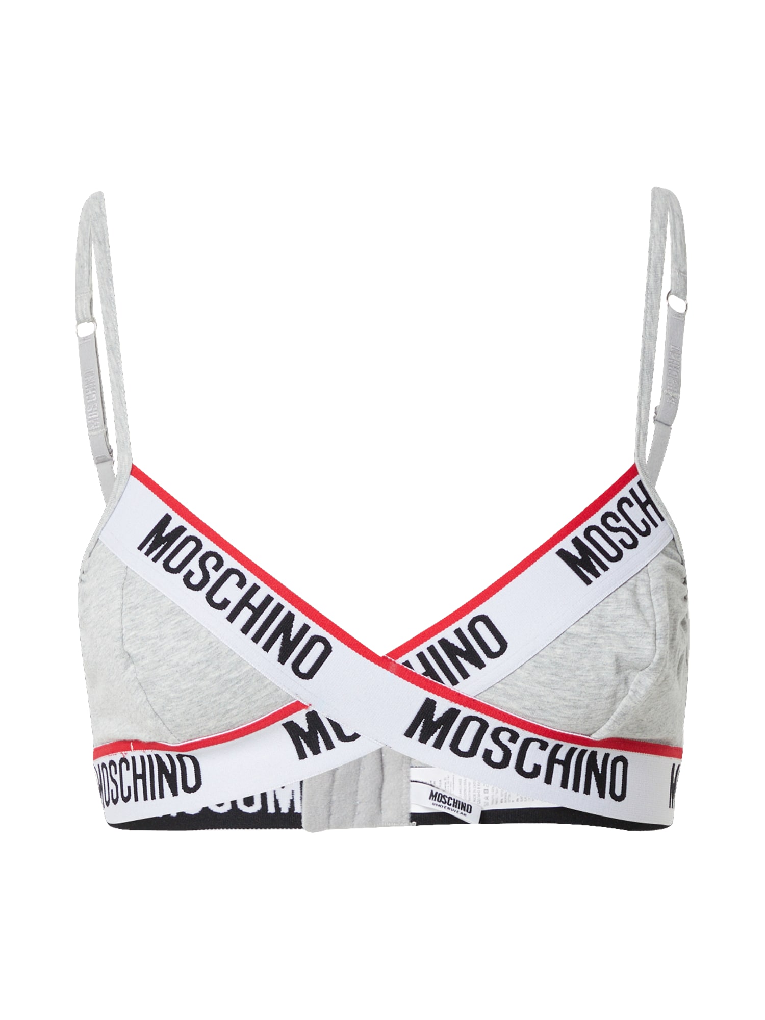 Moschino Underwear Nedrček  pegasto siva / rdeča / bela
