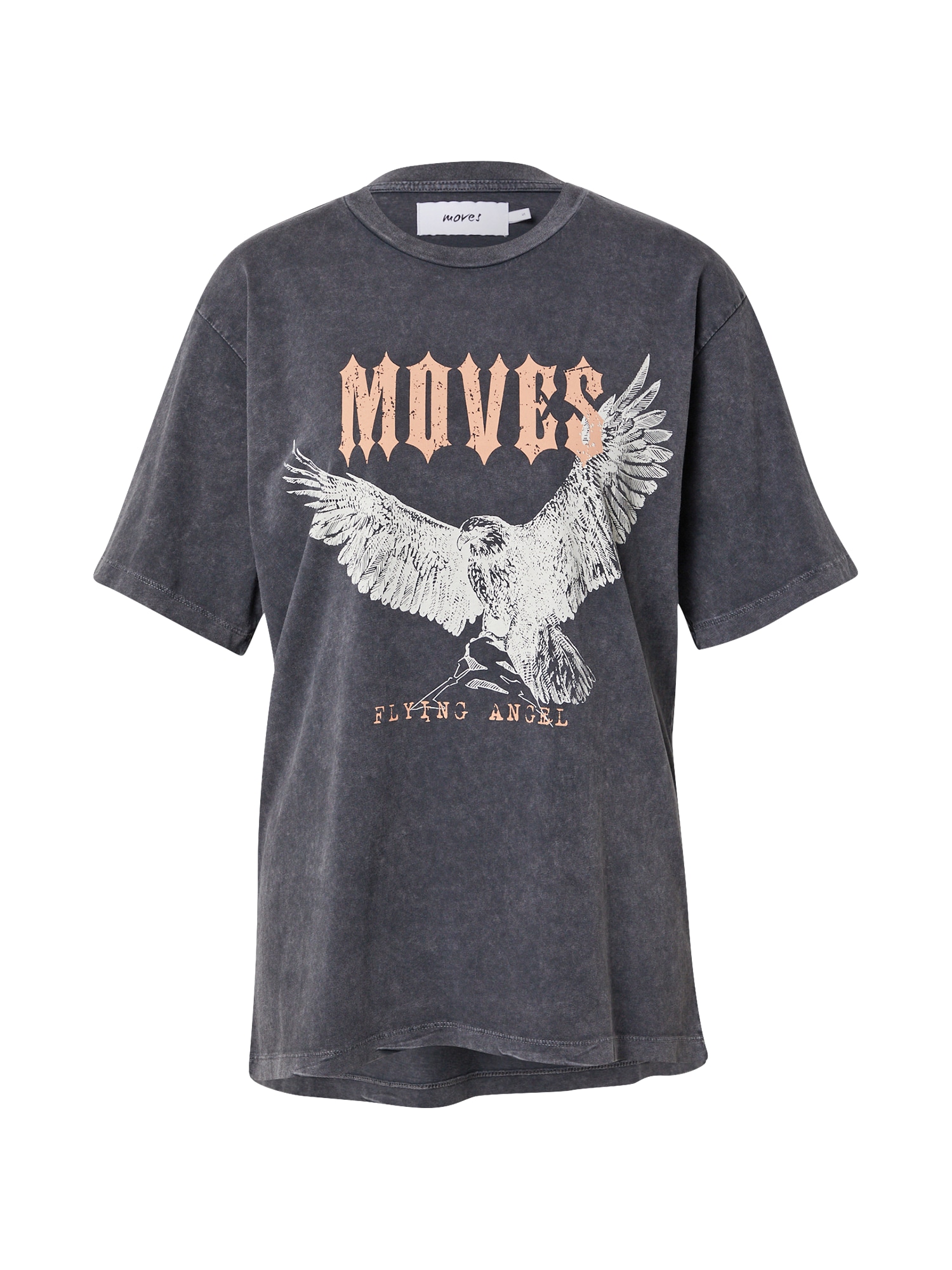 Moves Majica  antracit / losos / bela